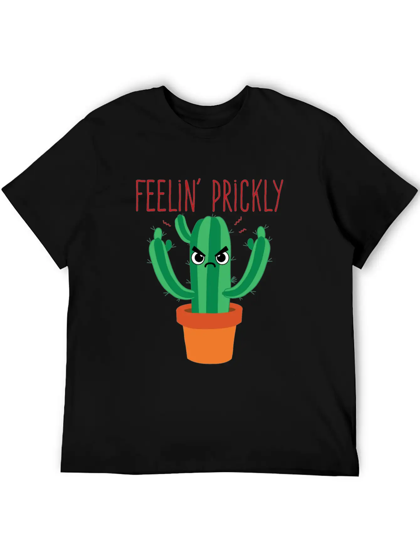 Cactus Shirt - Feelin' Prickly Lightweight Cotton T-Shirt – Daily Comfort Graphic Shirt