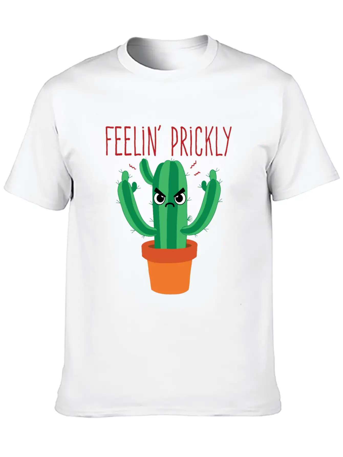 Cactus Shirt - Feelin' Prickly Lightweight Cotton T-Shirt – Daily Comfort Graphic Shirt