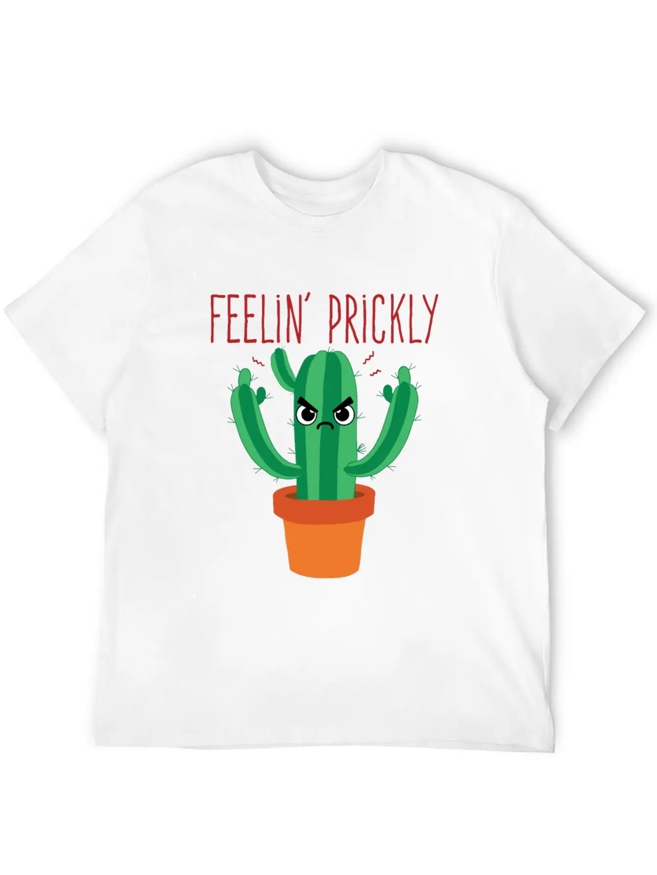 Cactus Shirt - Feelin' Prickly Lightweight Cotton T-Shirt – Daily Comfort Graphic Shirt