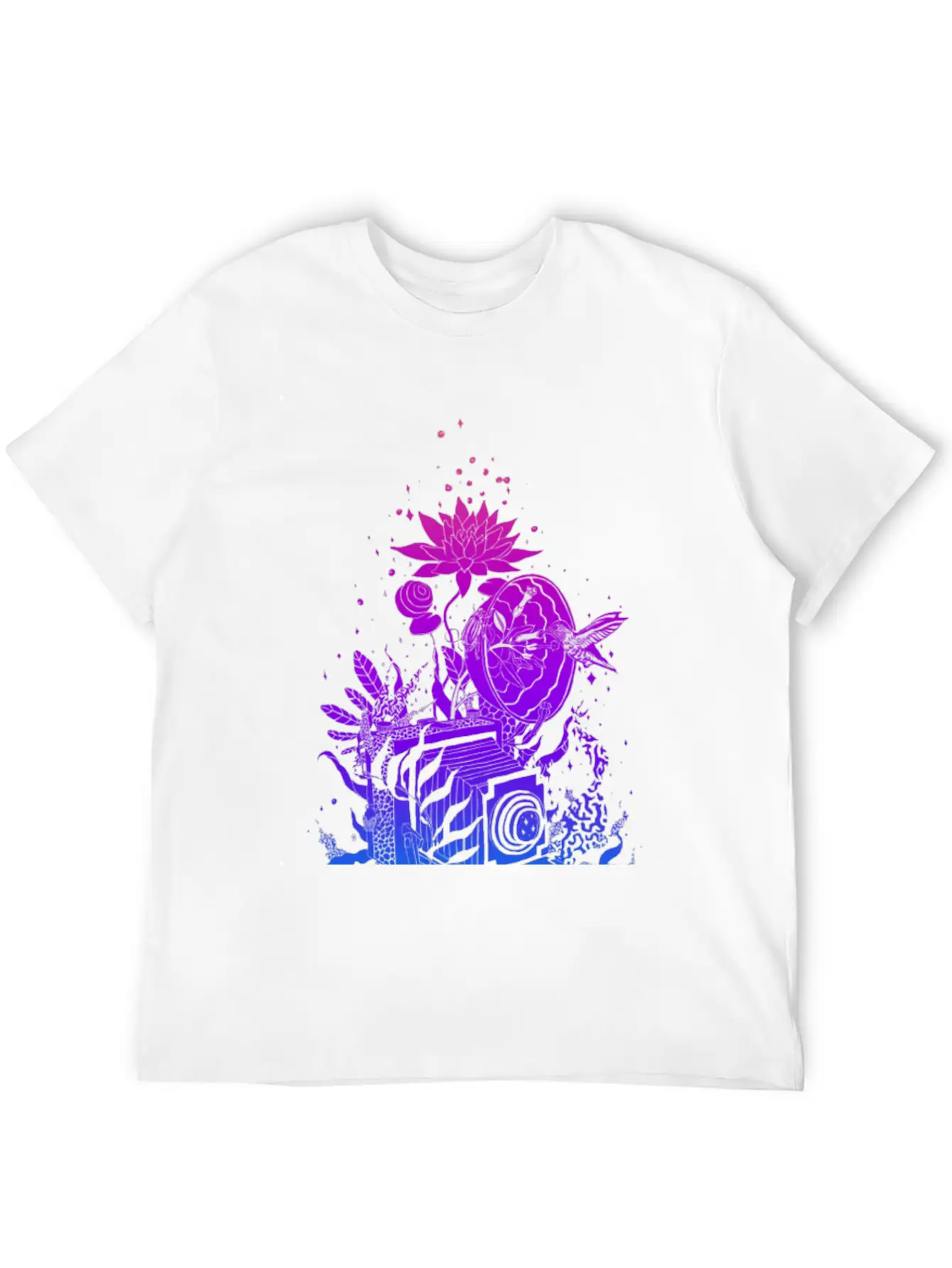Camera With Plants Lightweight Cotton T-Shirt – Daily Comfort Graphic Shirt