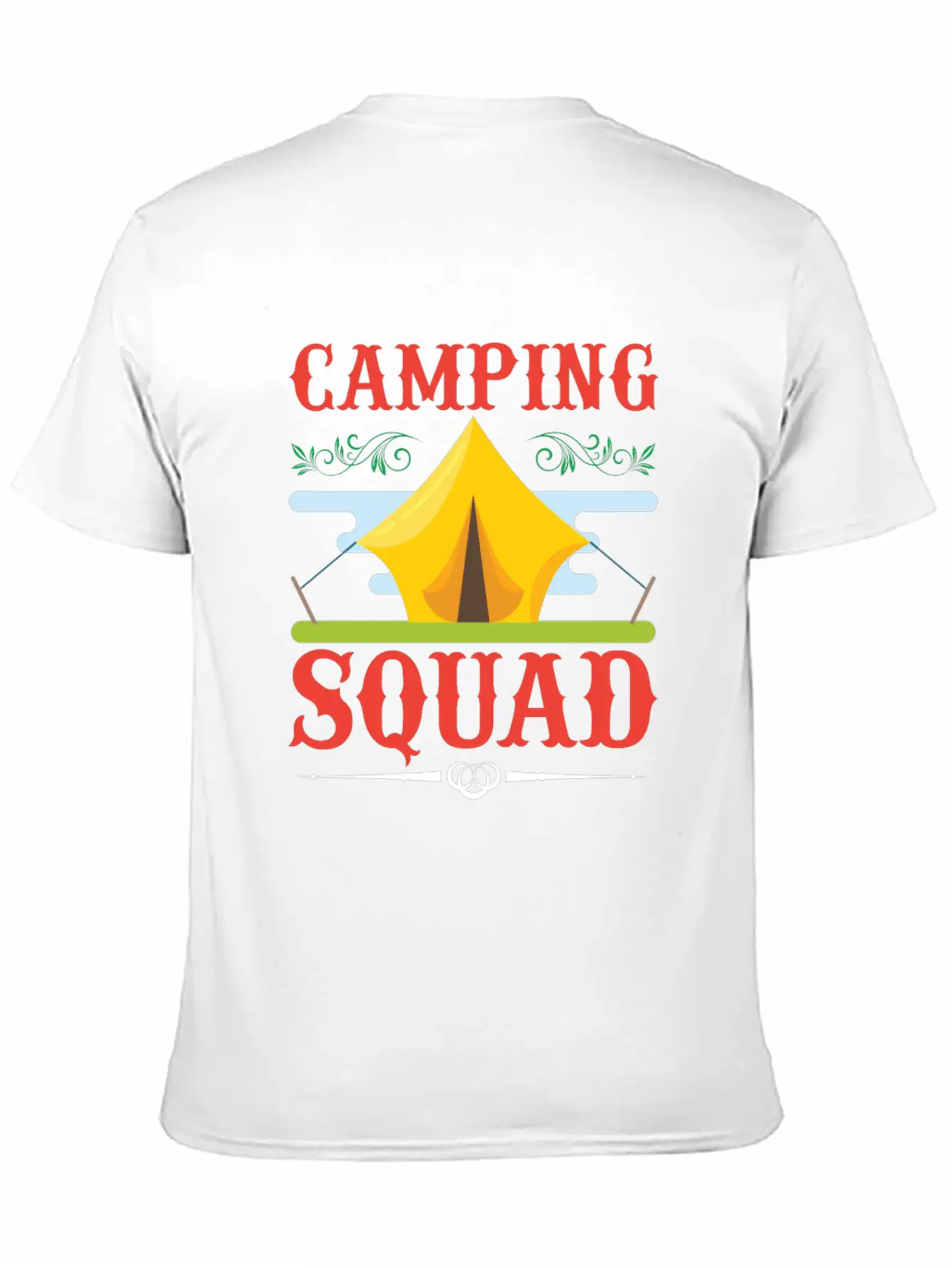 Camping Camping, Squad Camping Squad Lightweight Cotton T-Shirt – Daily Comfort Graphic Shirt