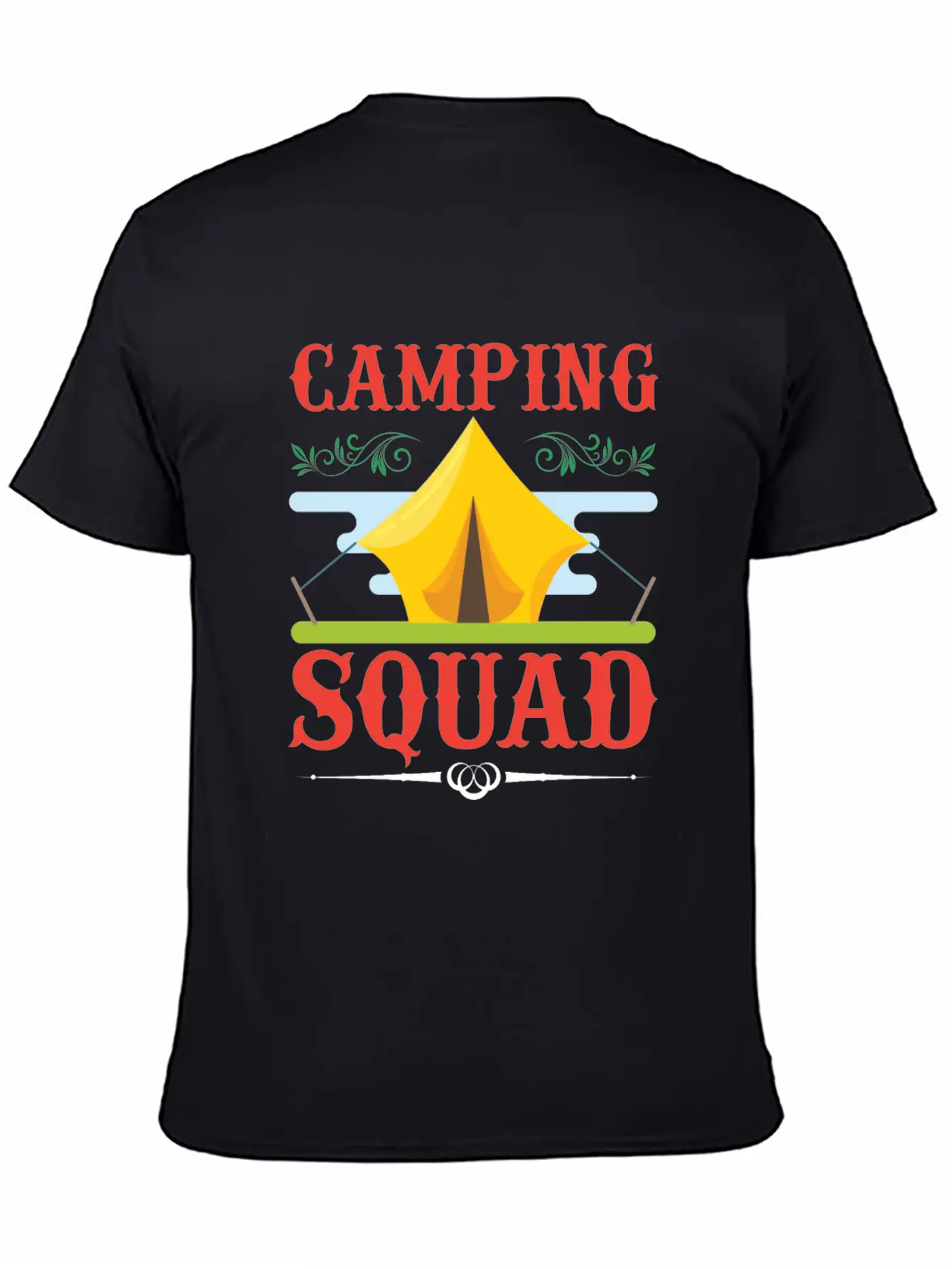 Camping Camping, Squad Camping Squad Lightweight Cotton T-Shirt – Daily Comfort Graphic Shirt