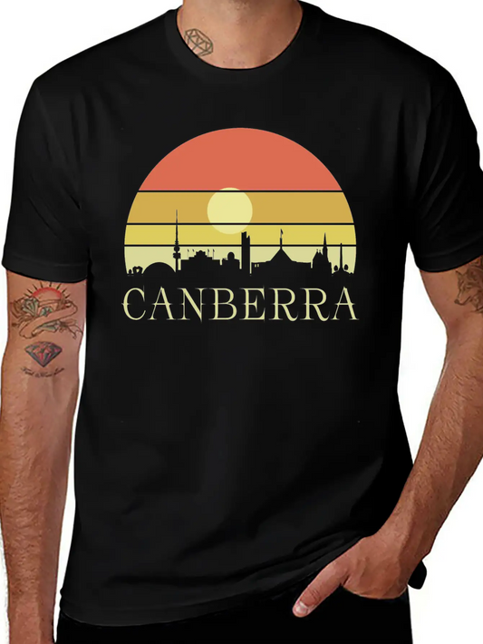 Canberra Sunset Lightweight Cotton T-Shirt – Daily Comfort Graphic Shirt