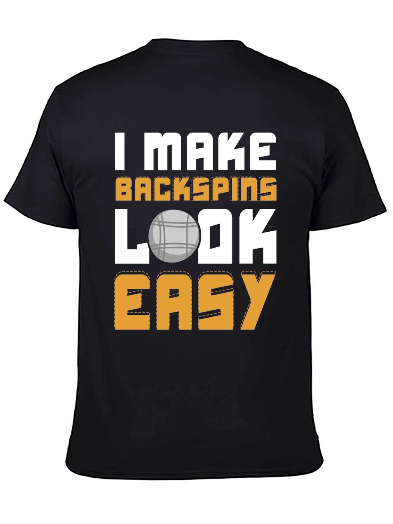 Backspins Easy T-Shirt - Funny Bocce Ball Tee