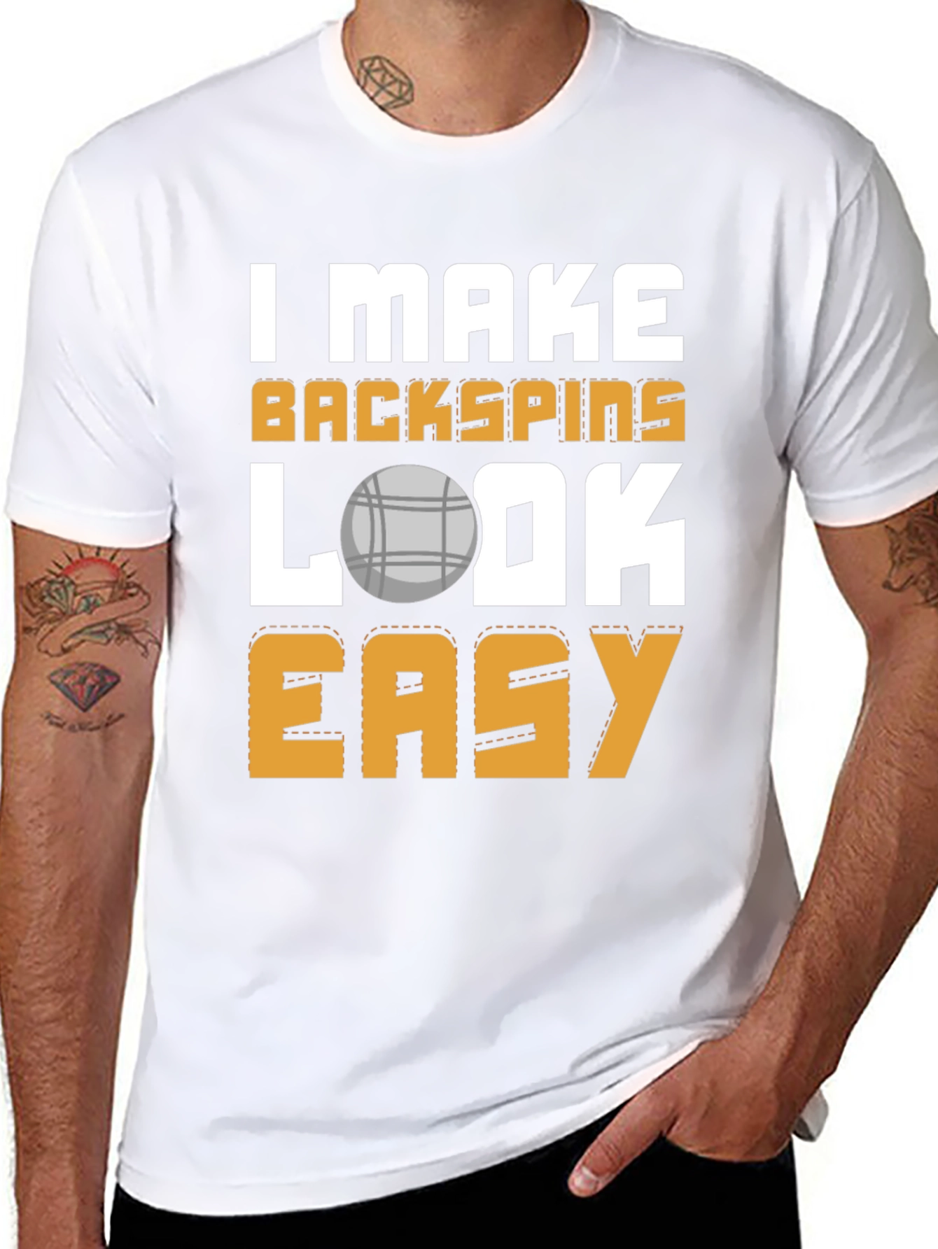 Backspins Easy T-Shirt - Funny Bocce Ball Tee