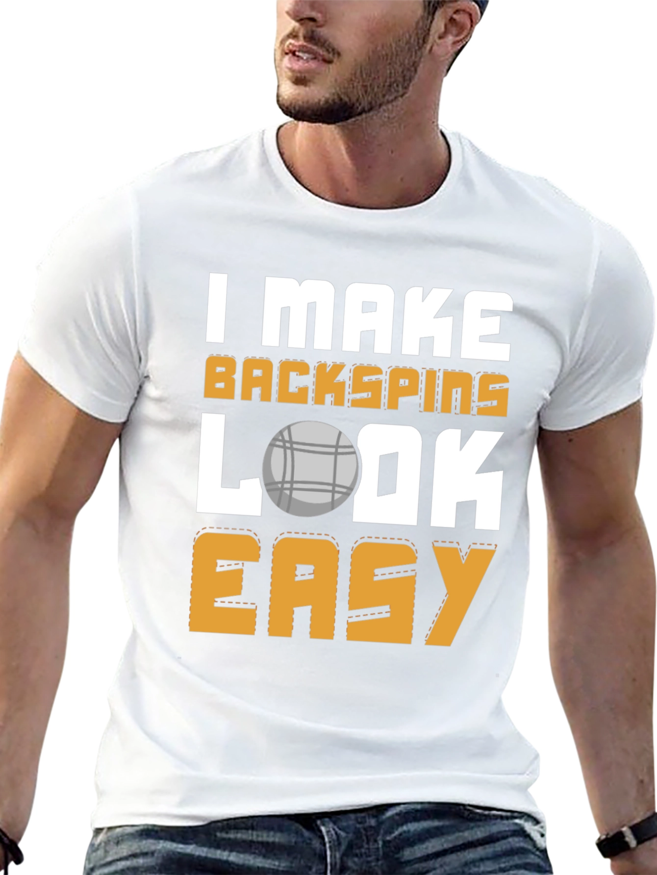 Backspins Easy T-Shirt - Funny Bocce Ball Tee