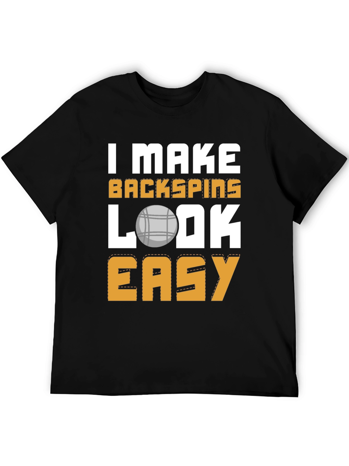 Backspins Easy T-Shirt - Funny Bocce Ball Tee
