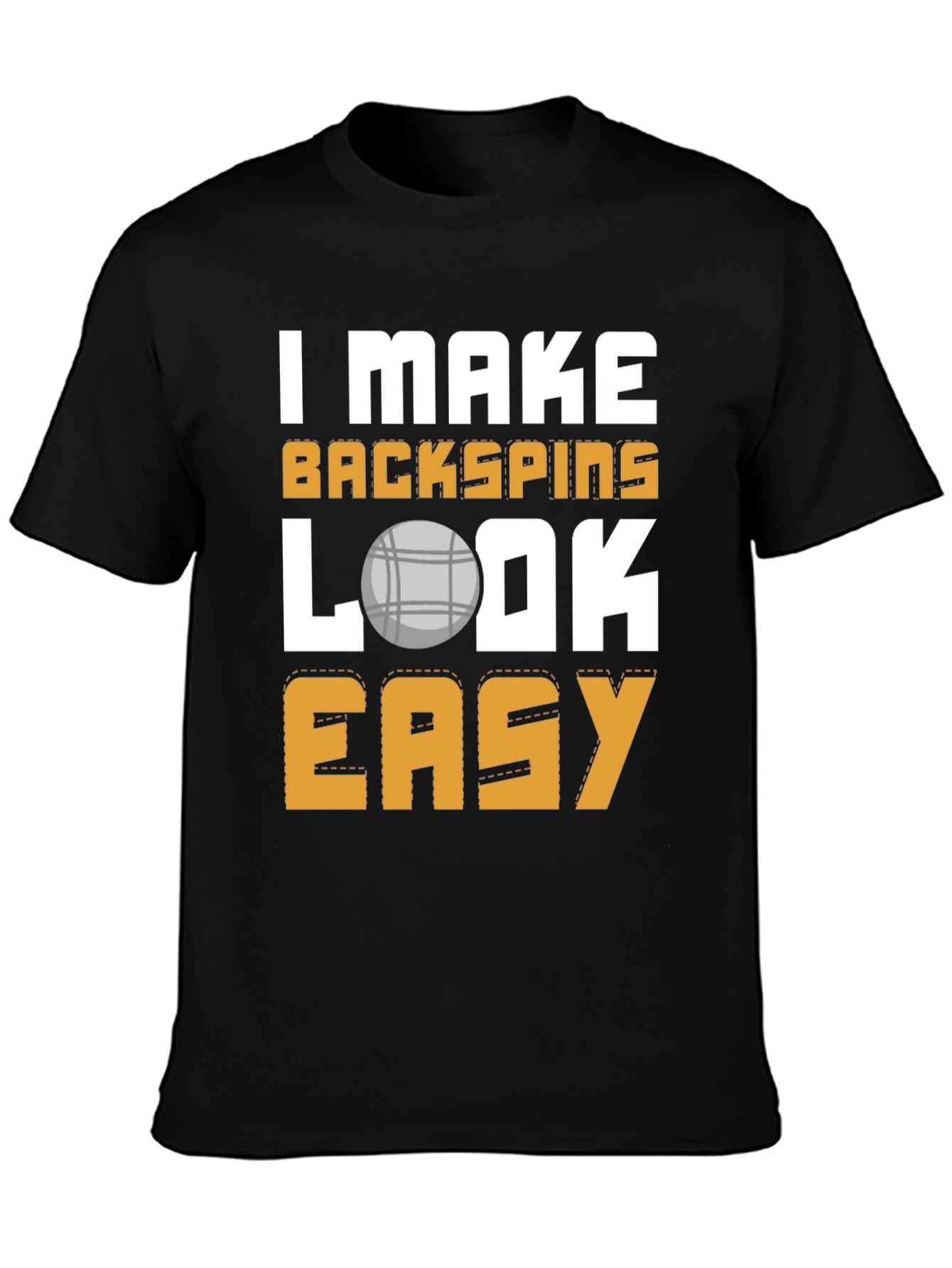 Backspins Easy T-Shirt - Funny Bocce Ball Tee