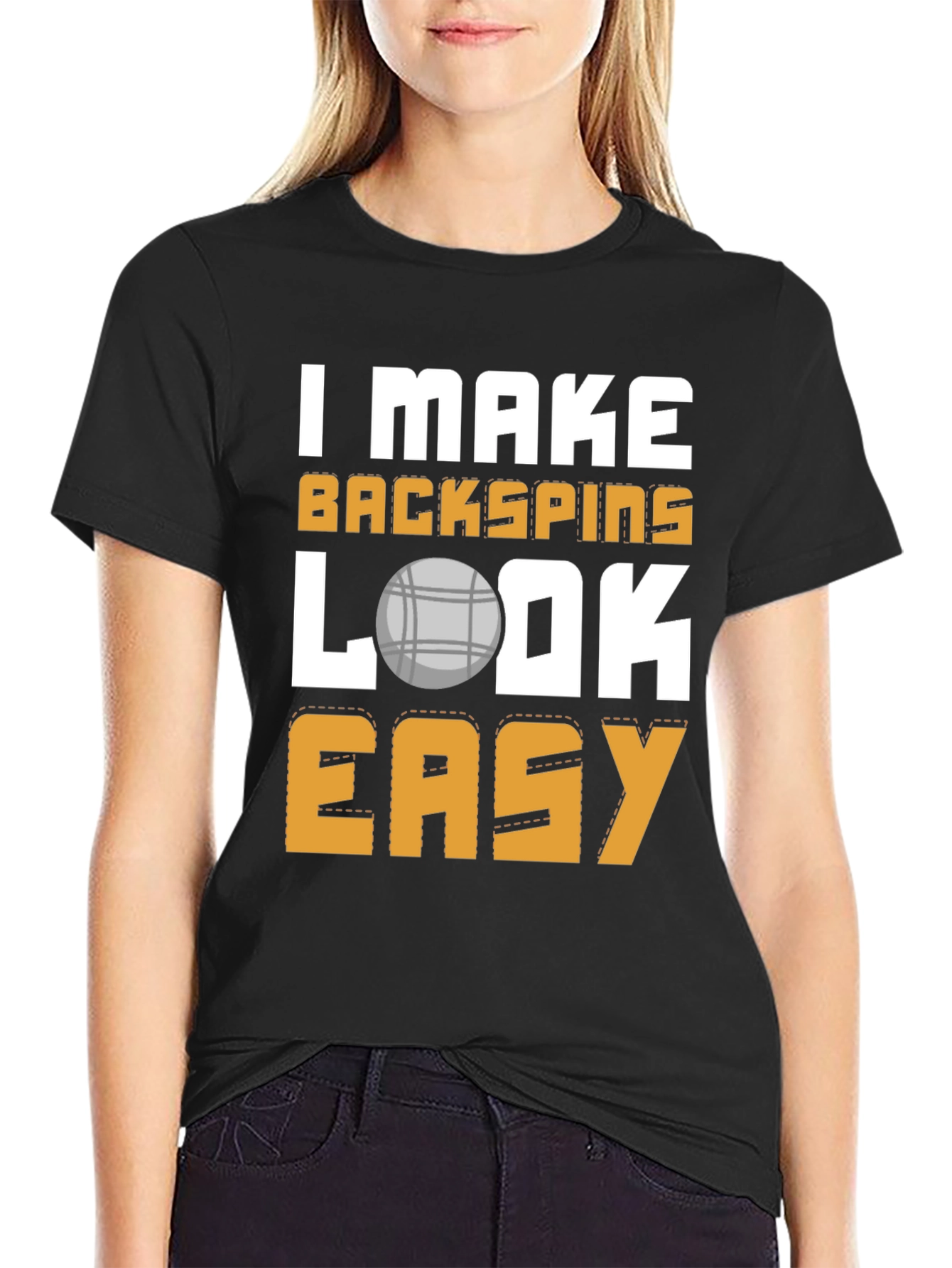 Backspins Easy T-Shirt - Funny Bocce Ball Tee