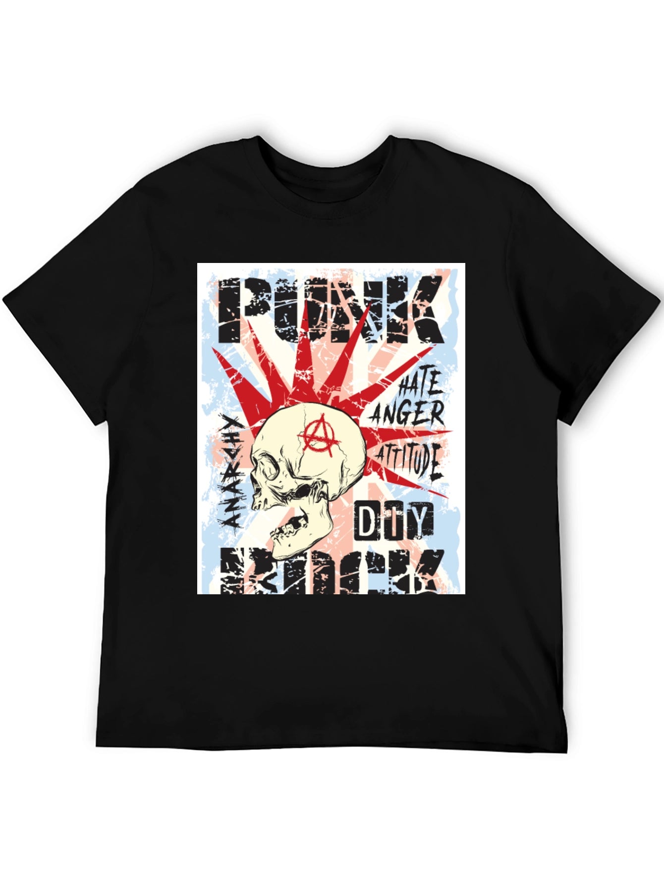 Punk Skull T-Shirt - Anarchy Design