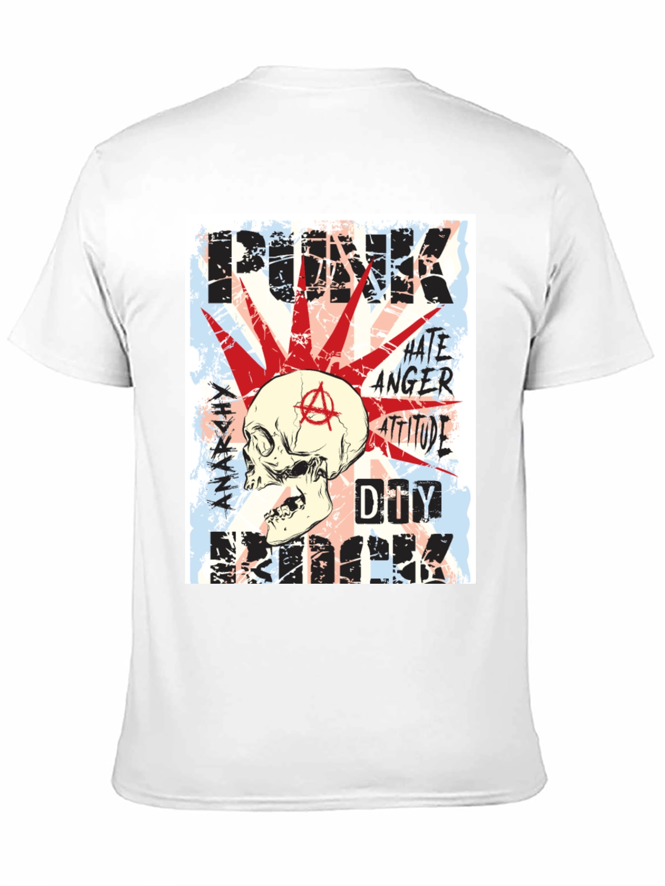 Punk Skull T-Shirt - Anarchy Design
