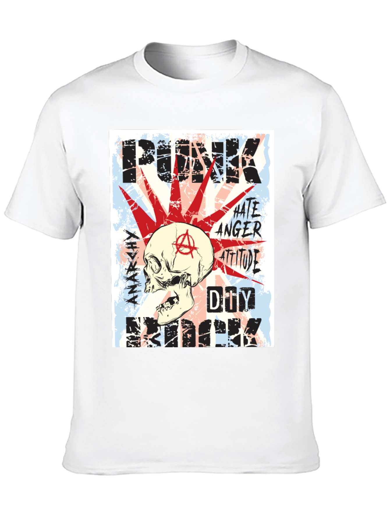 Punk Skull T-Shirt - Anarchy Design
