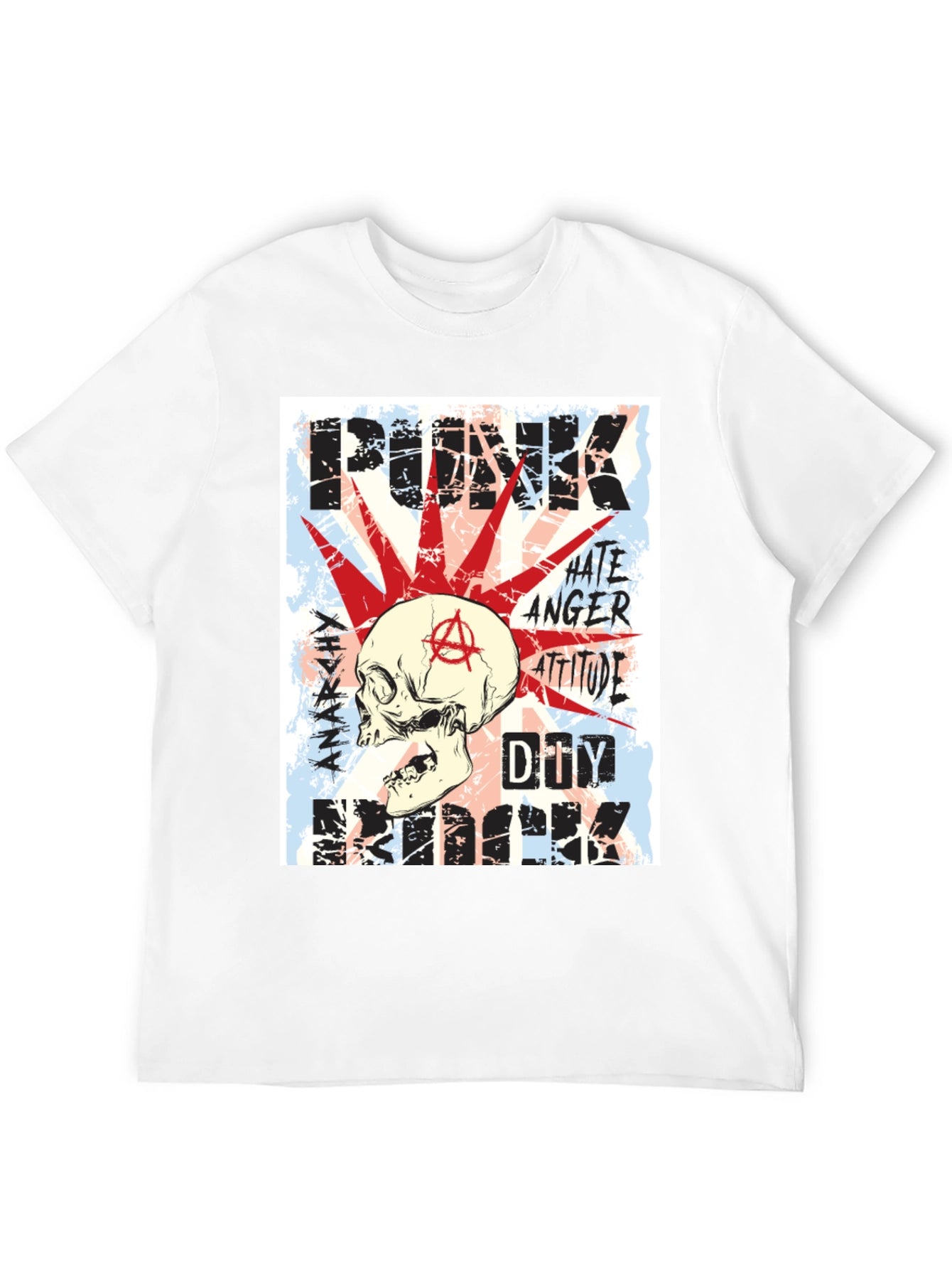 Punk Skull T-Shirt - Anarchy Design