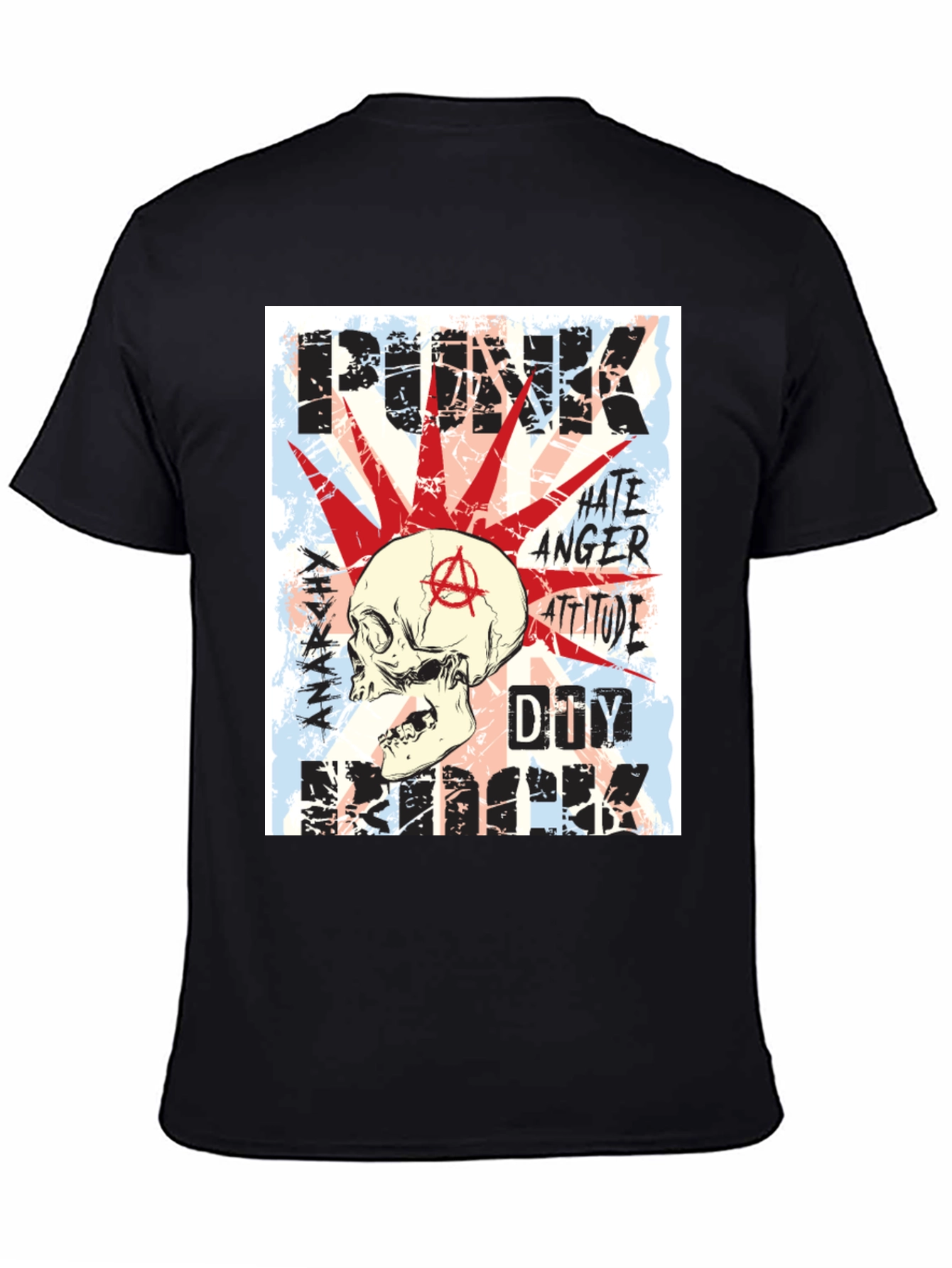 Punk Skull T-Shirt - Anarchy Design