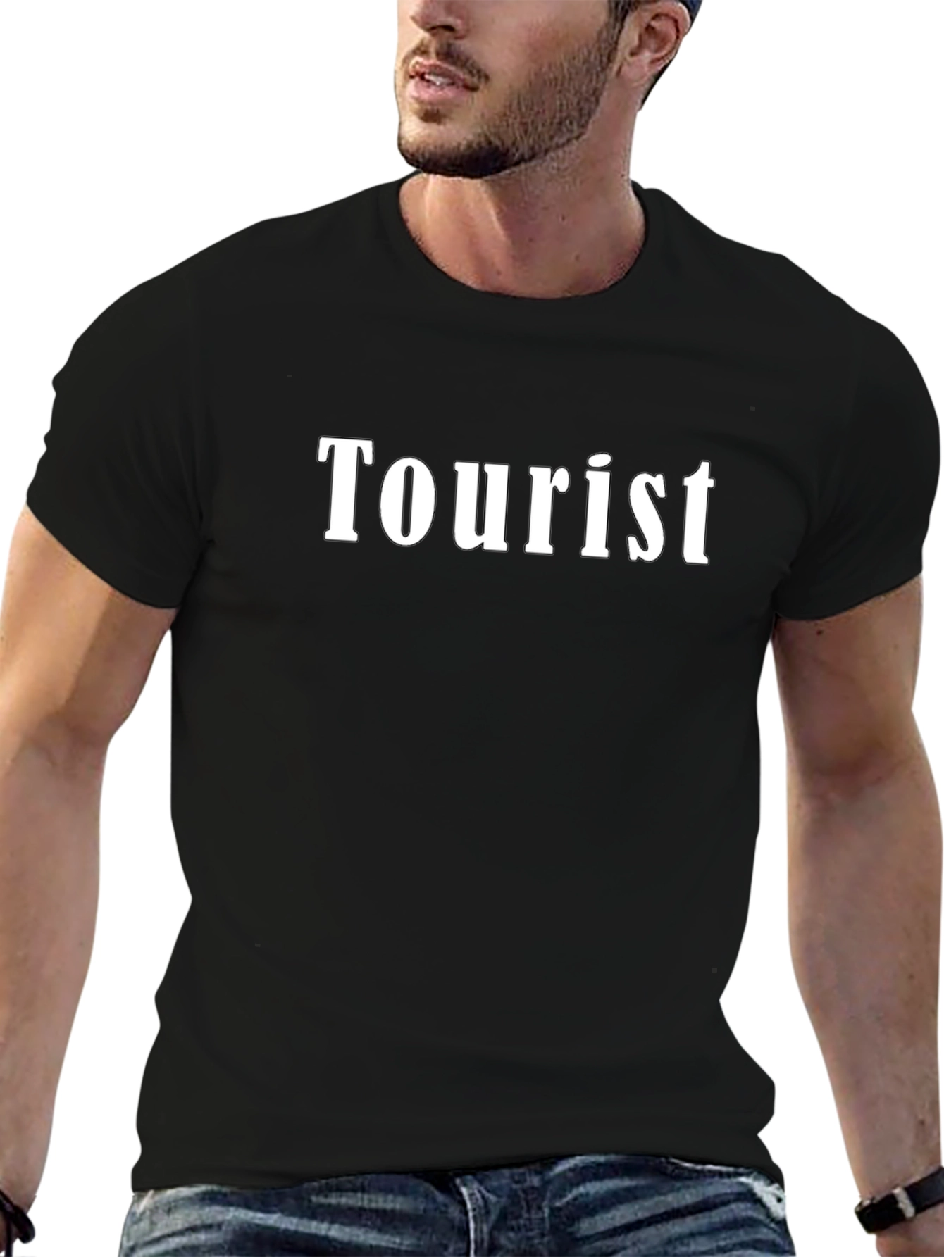 Tourist T-Shirt - Black Cotton Tee