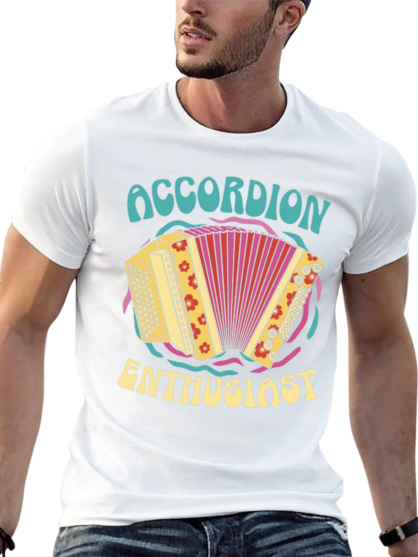Accordion Enthusiast Graphic T-Shirt