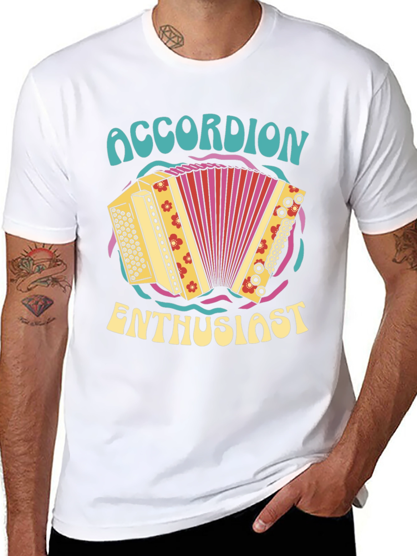Accordion Enthusiast Graphic T-Shirt