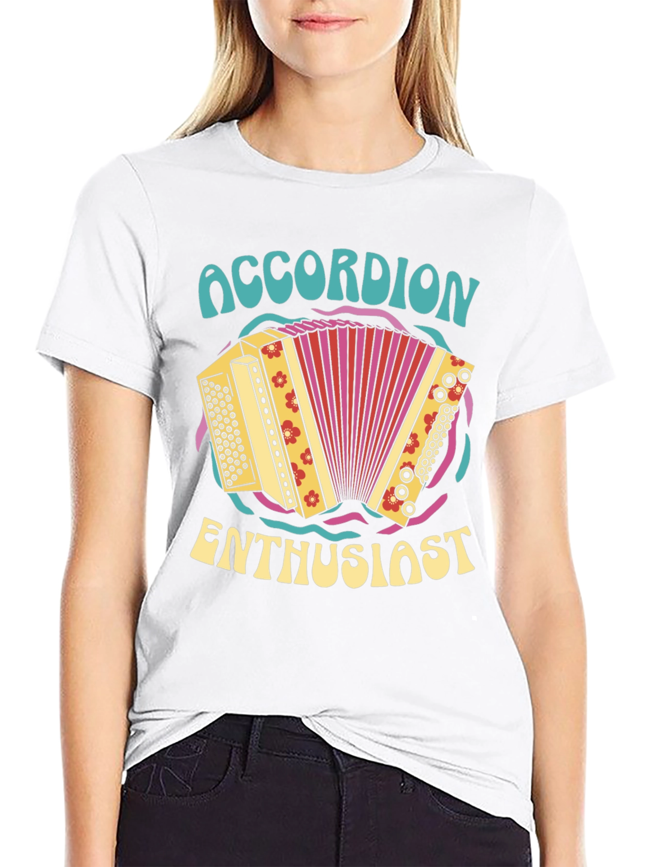 Accordion Enthusiast Graphic T-Shirt