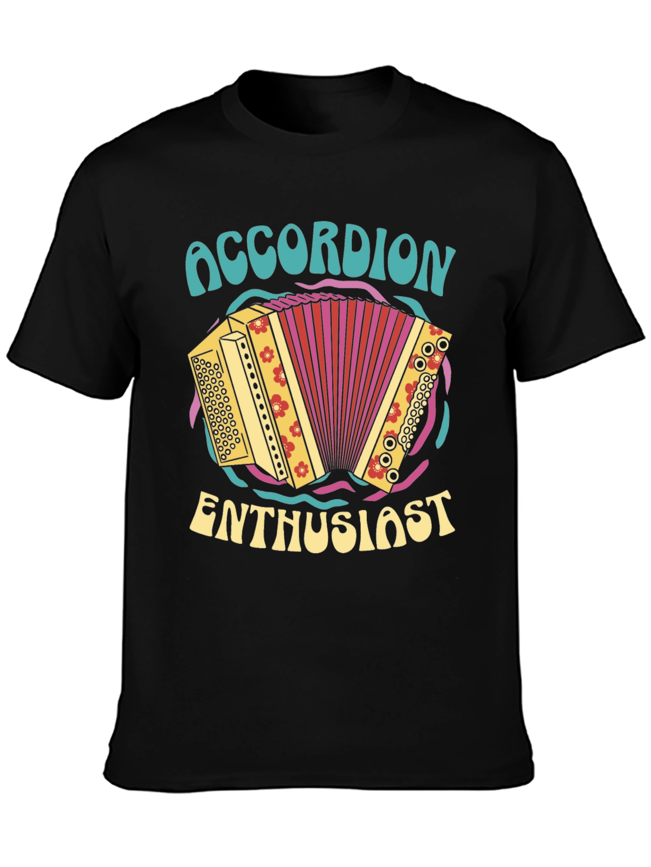 Accordion Enthusiast Graphic T-Shirt
