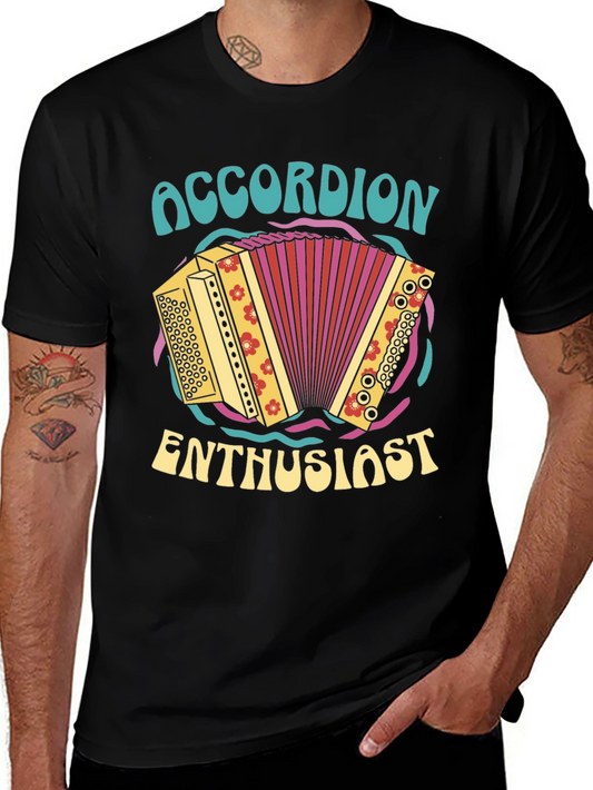 Accordion Enthusiast Graphic T-Shirt