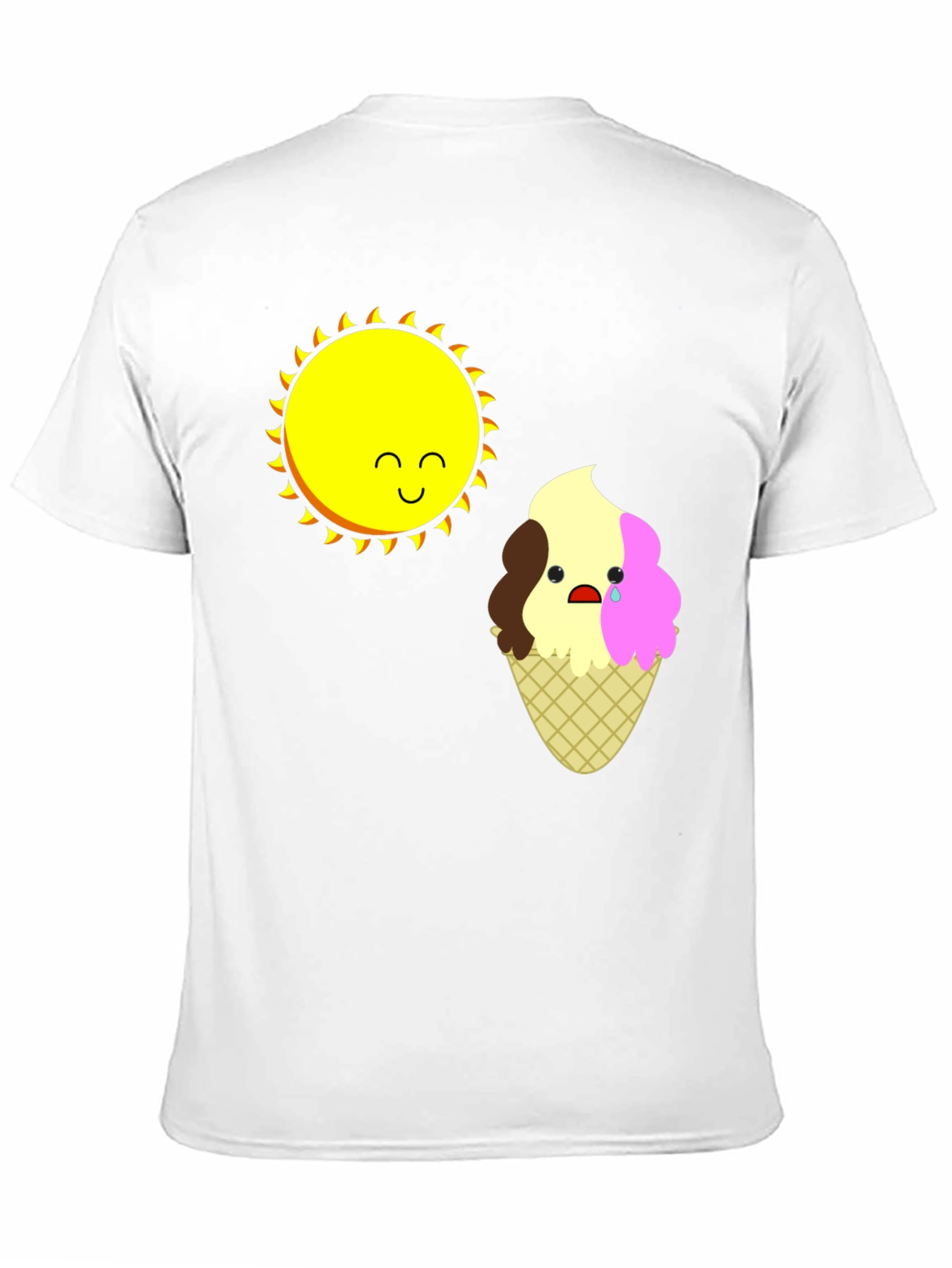Sad Ice Cream Sun Graphic T-Shirt
