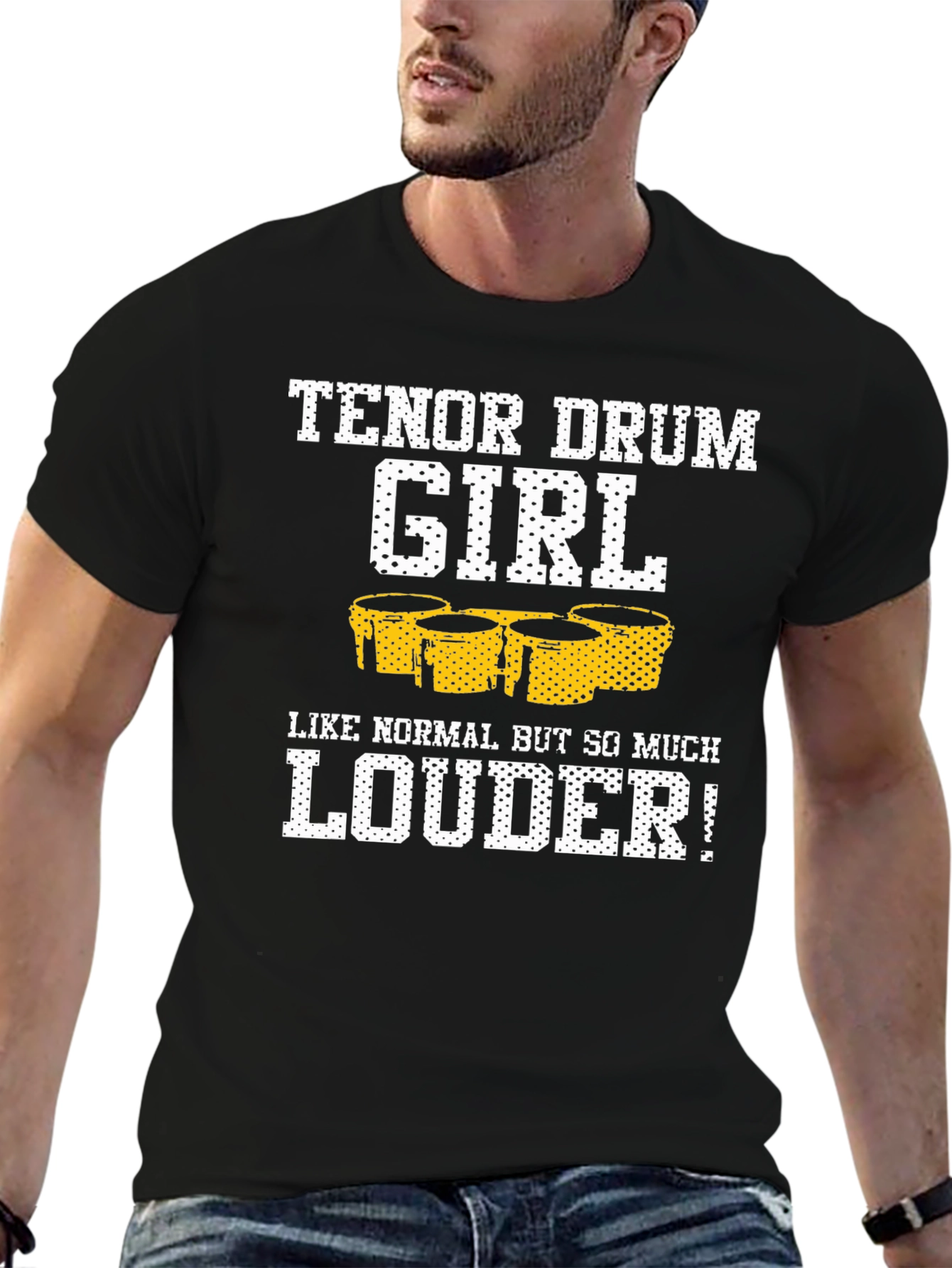 Tenor Drum Girl T-Shirt - Loud Percussionist Tee