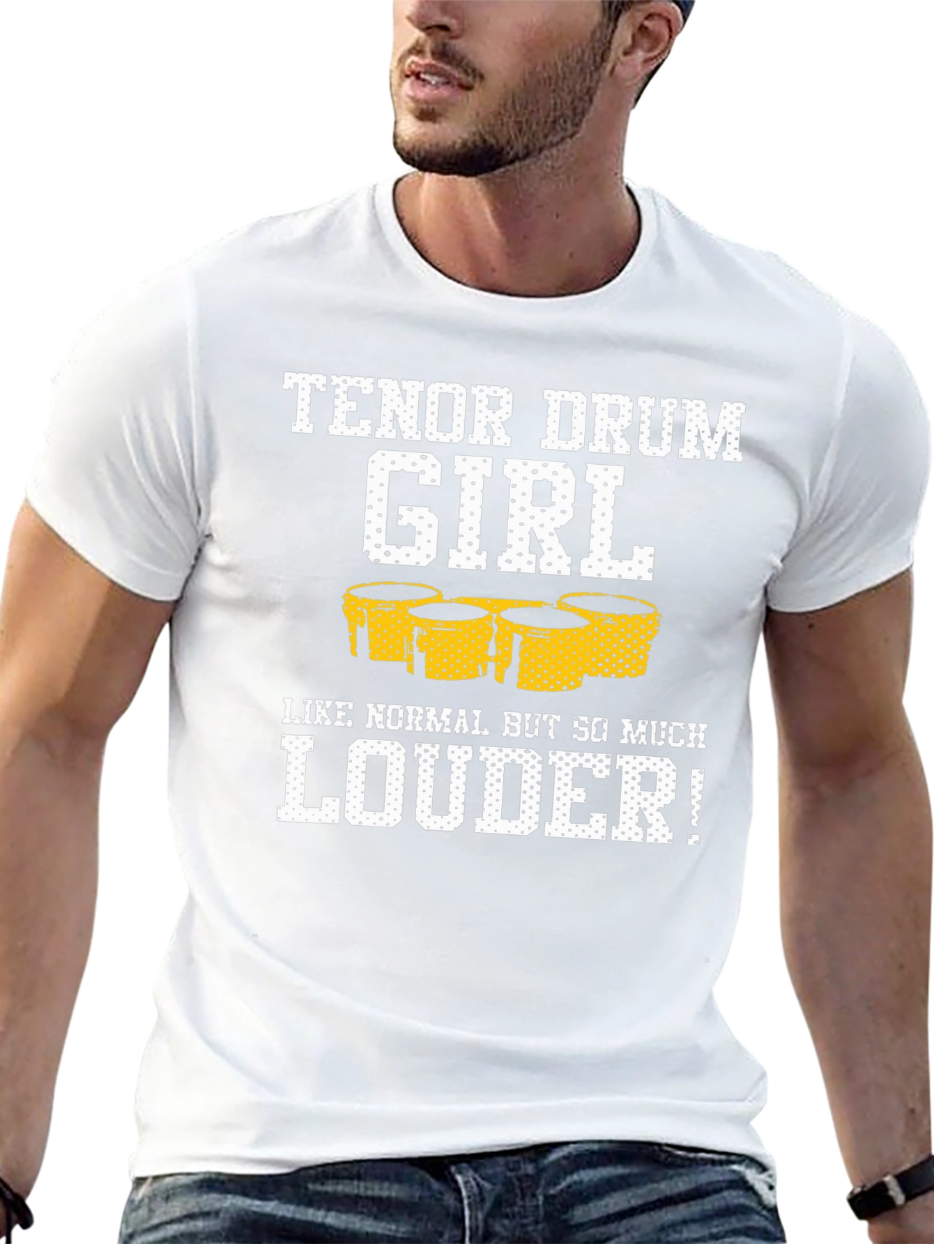 Tenor Drum Girl T-Shirt - Loud Percussionist Tee