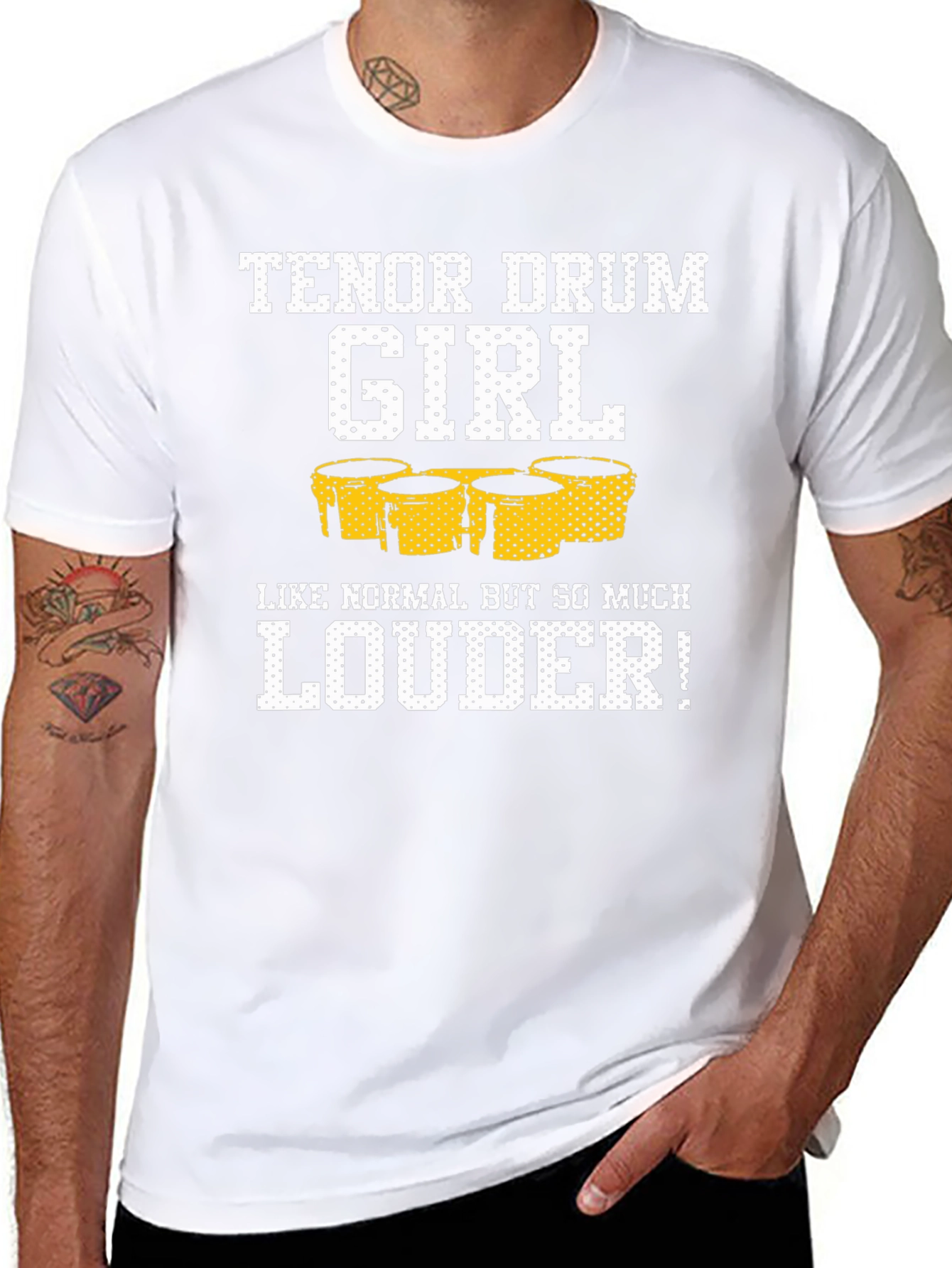 Tenor Drum Girl T-Shirt - Loud Percussionist Tee