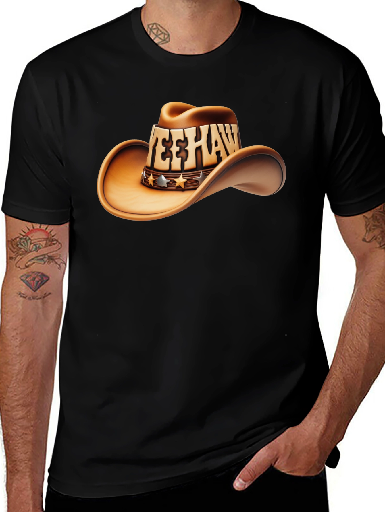 Yeehaw Cowboy Hat Graphic T-Shirt