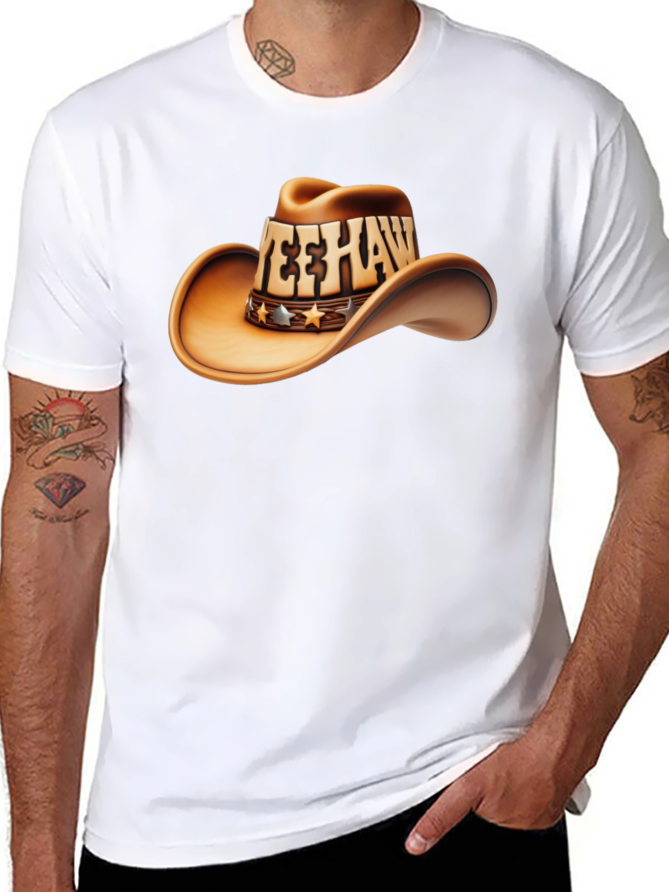 Yeehaw Cowboy Hat Graphic T-Shirt