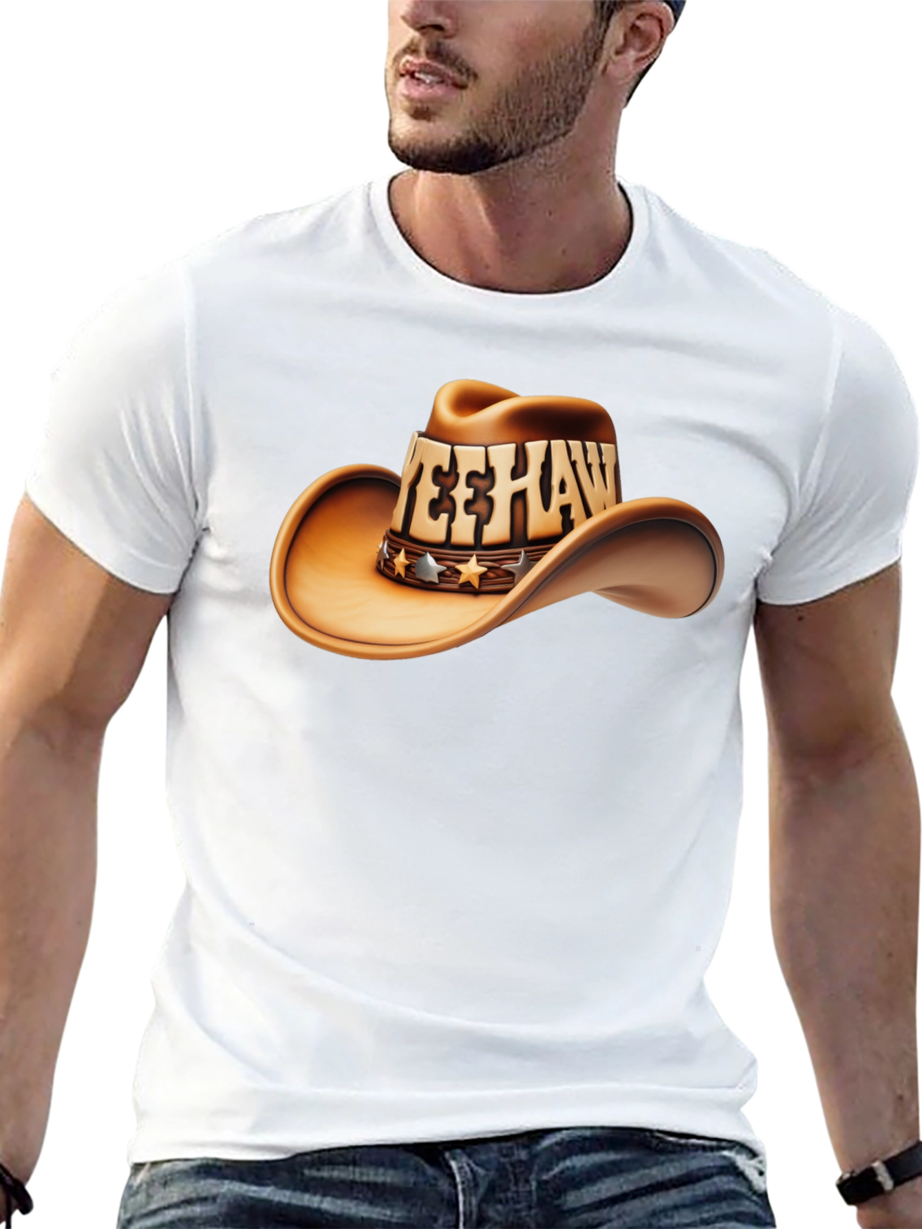 Yeehaw Cowboy Hat Graphic T-Shirt