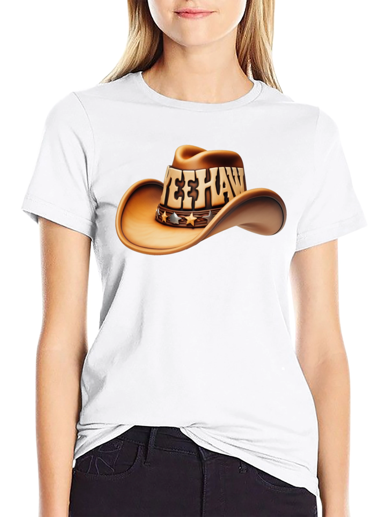 Yeehaw Cowboy Hat Graphic T-Shirt