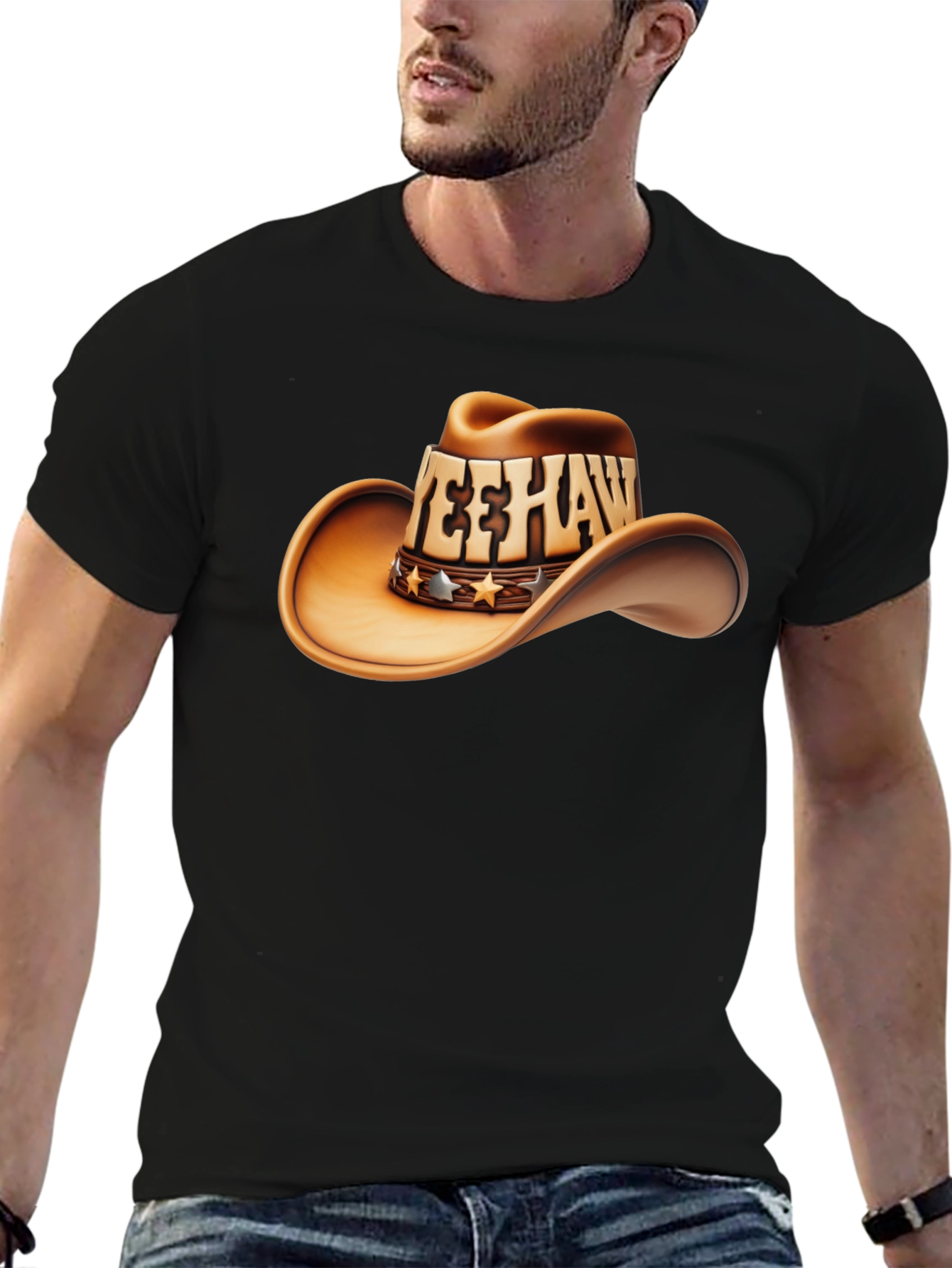 Yeehaw Cowboy Hat Graphic T-Shirt
