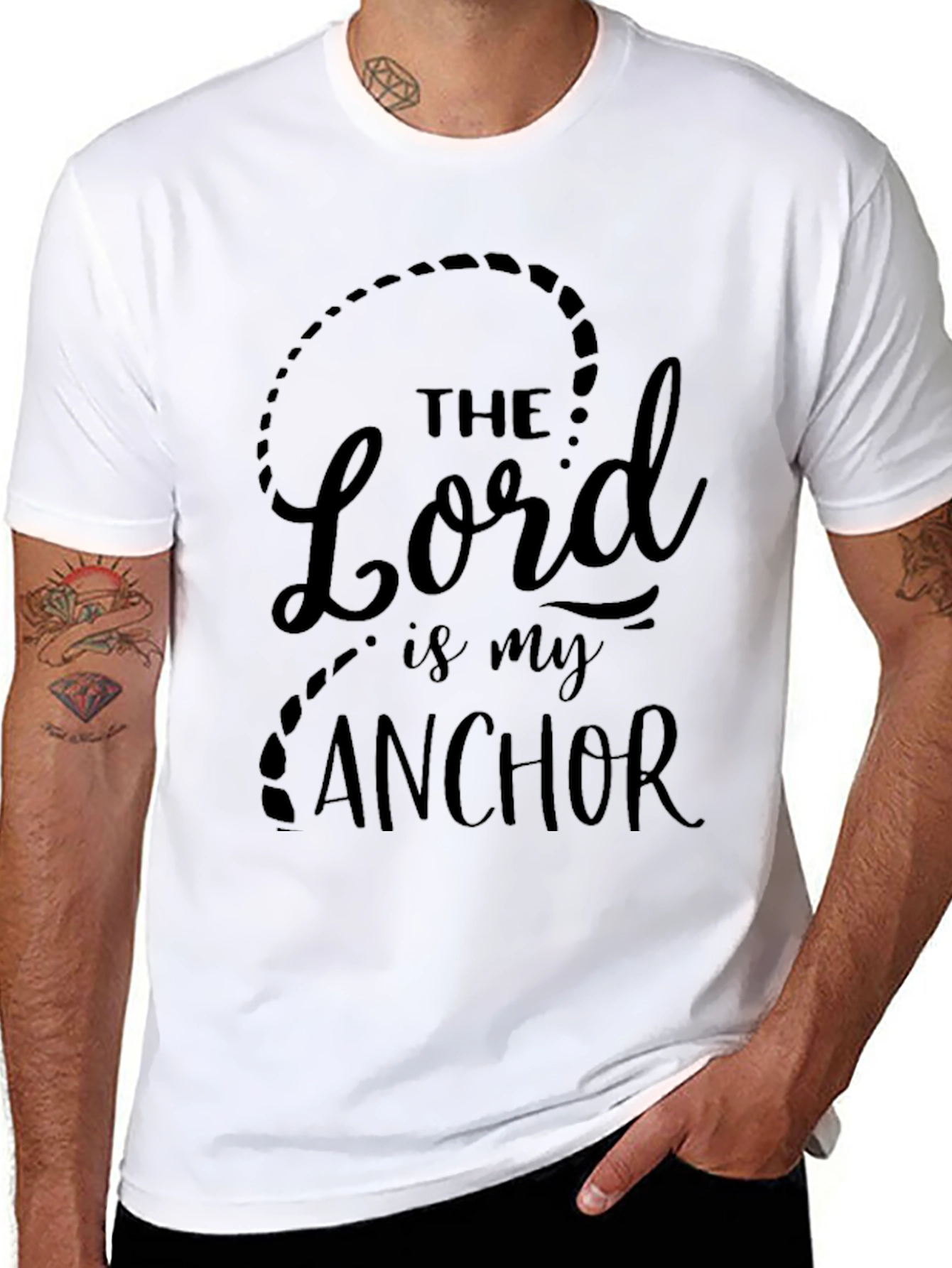 The Lord is my Anchor Black T-Shirt
