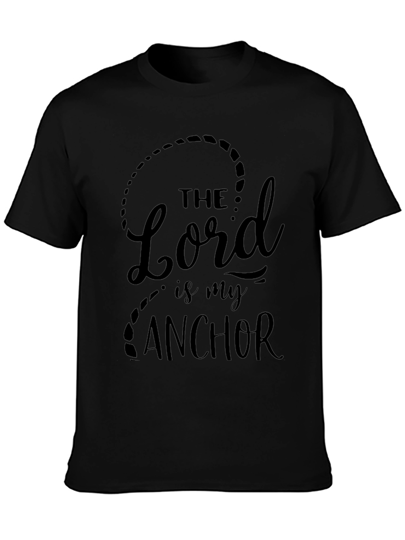 The Lord is my Anchor Black T-Shirt