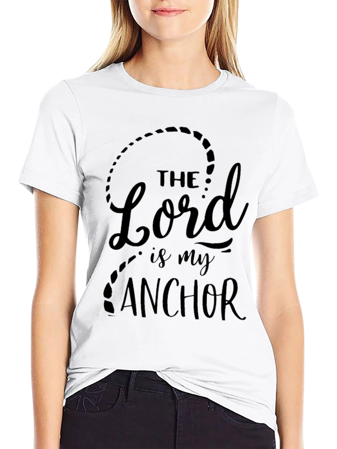 The Lord is my Anchor Black T-Shirt