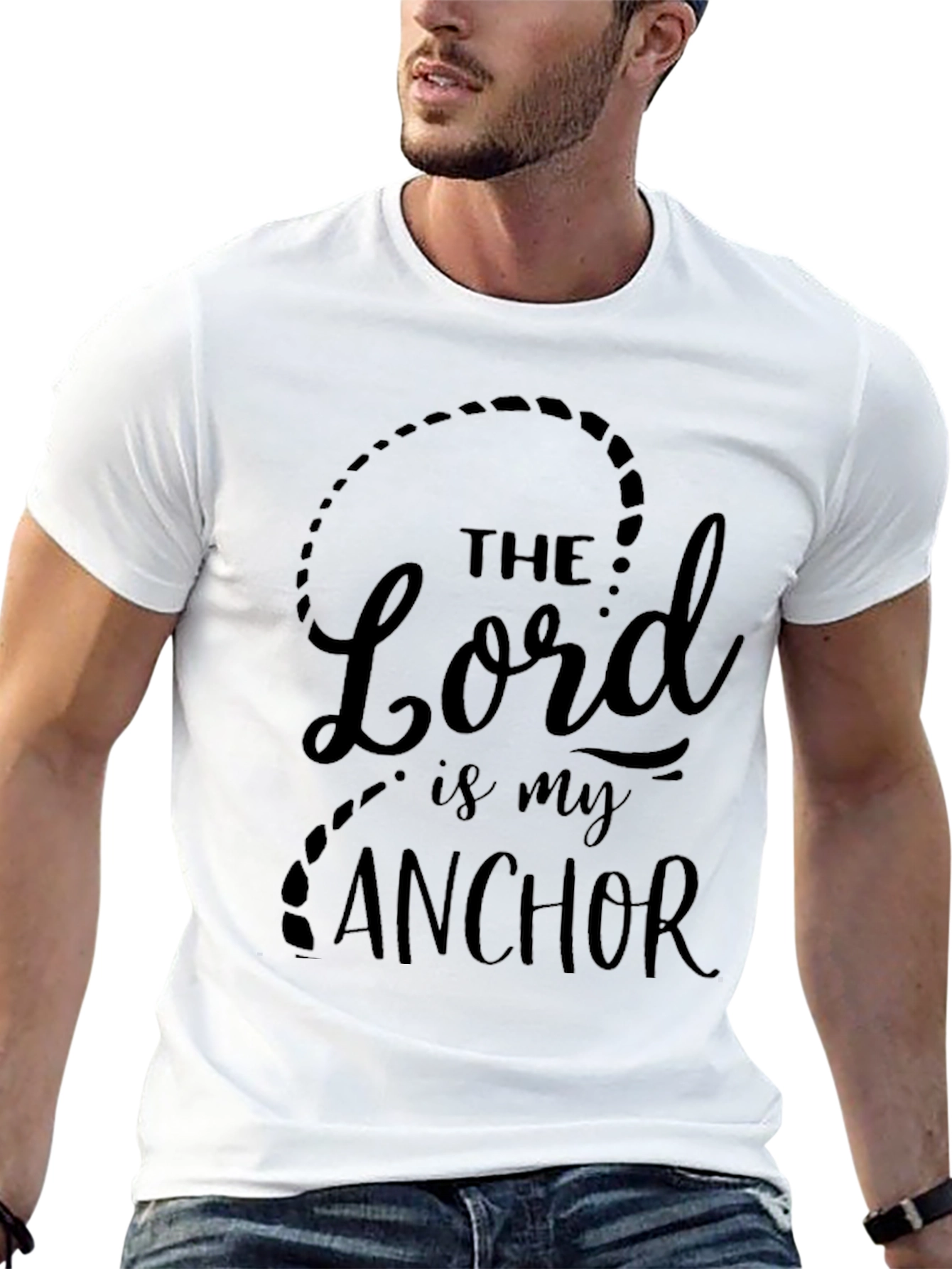 The Lord is my Anchor Black T-Shirt