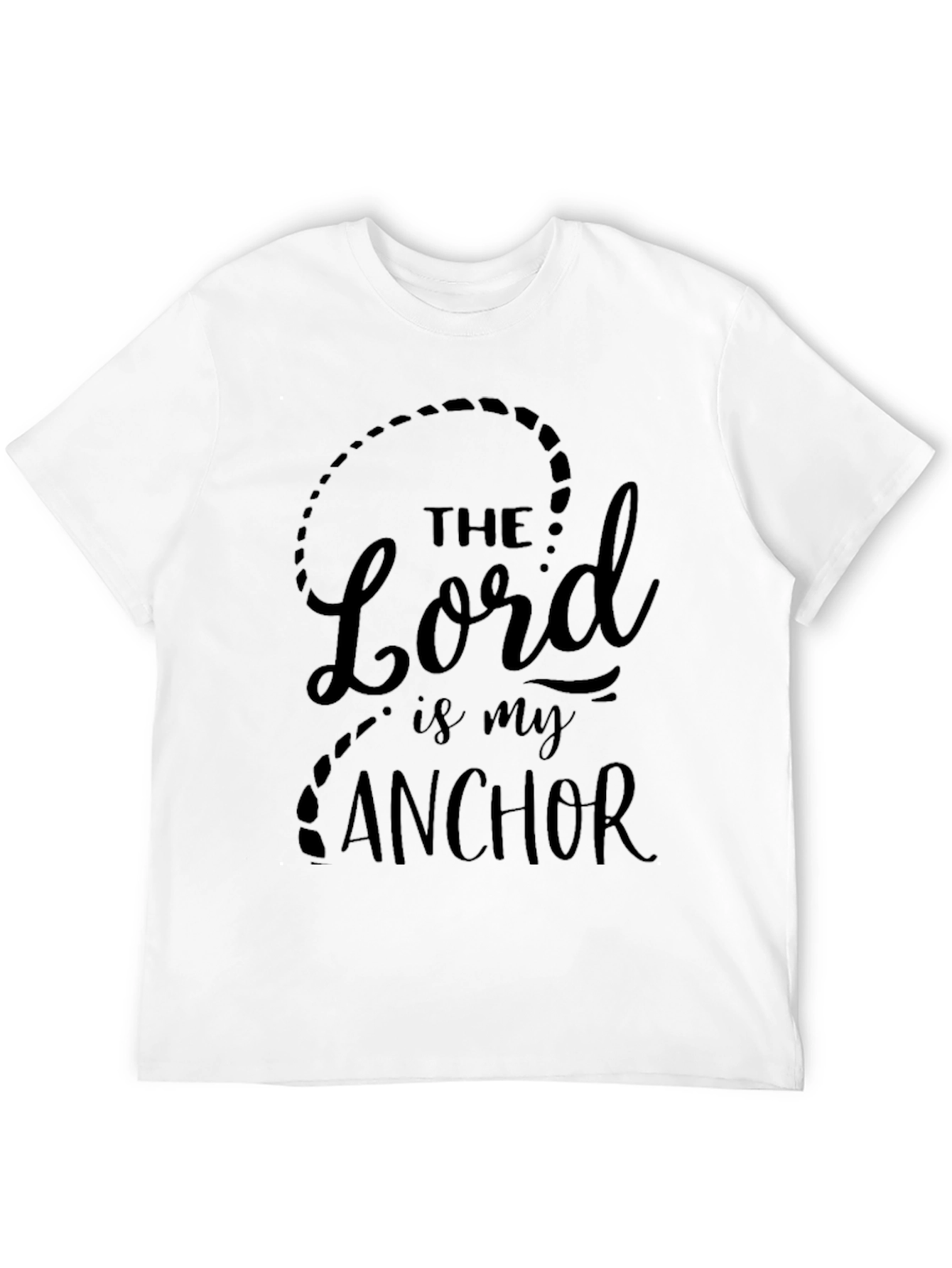 The Lord is my Anchor Black T-Shirt
