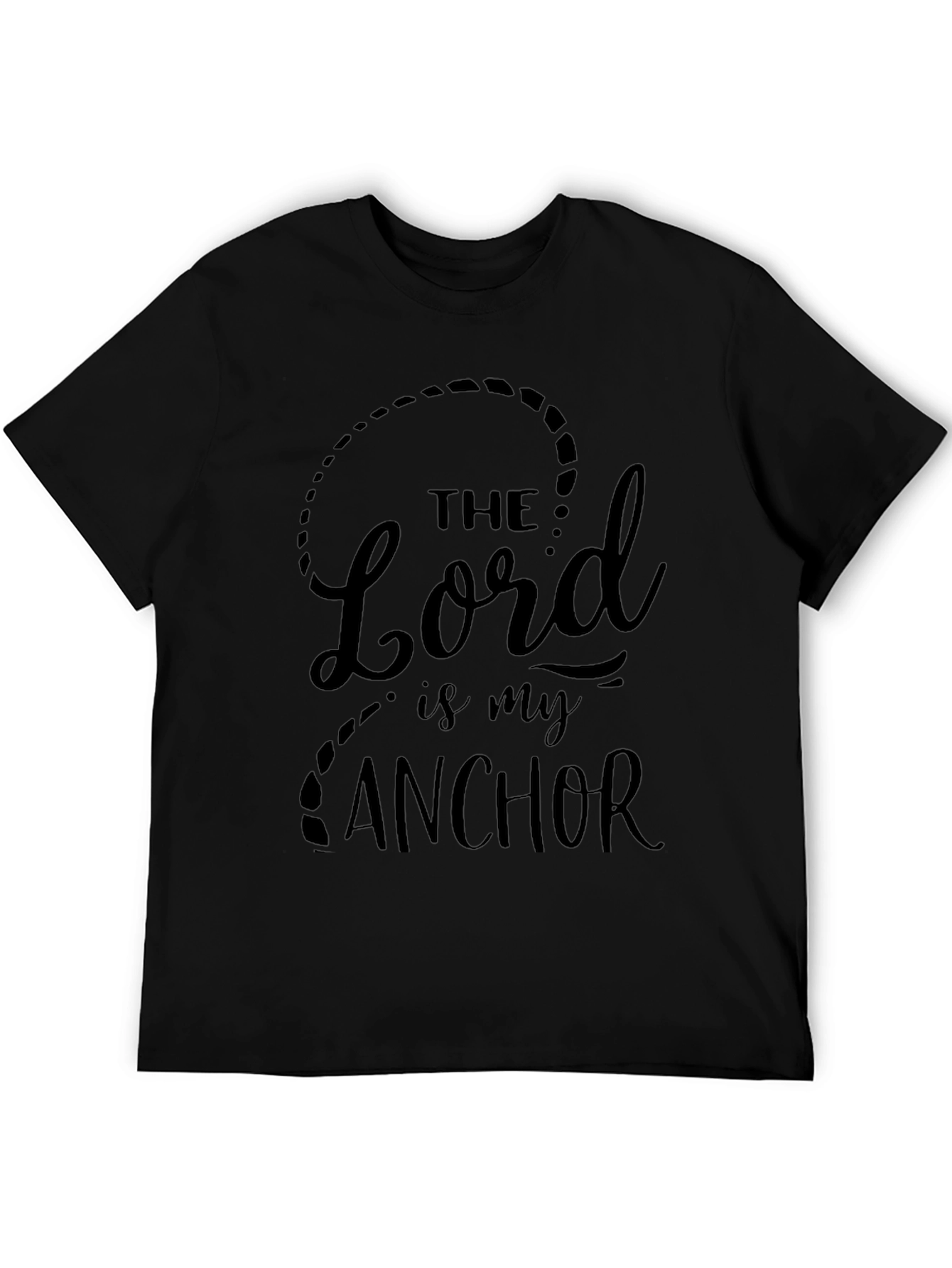 The Lord is my Anchor Black T-Shirt