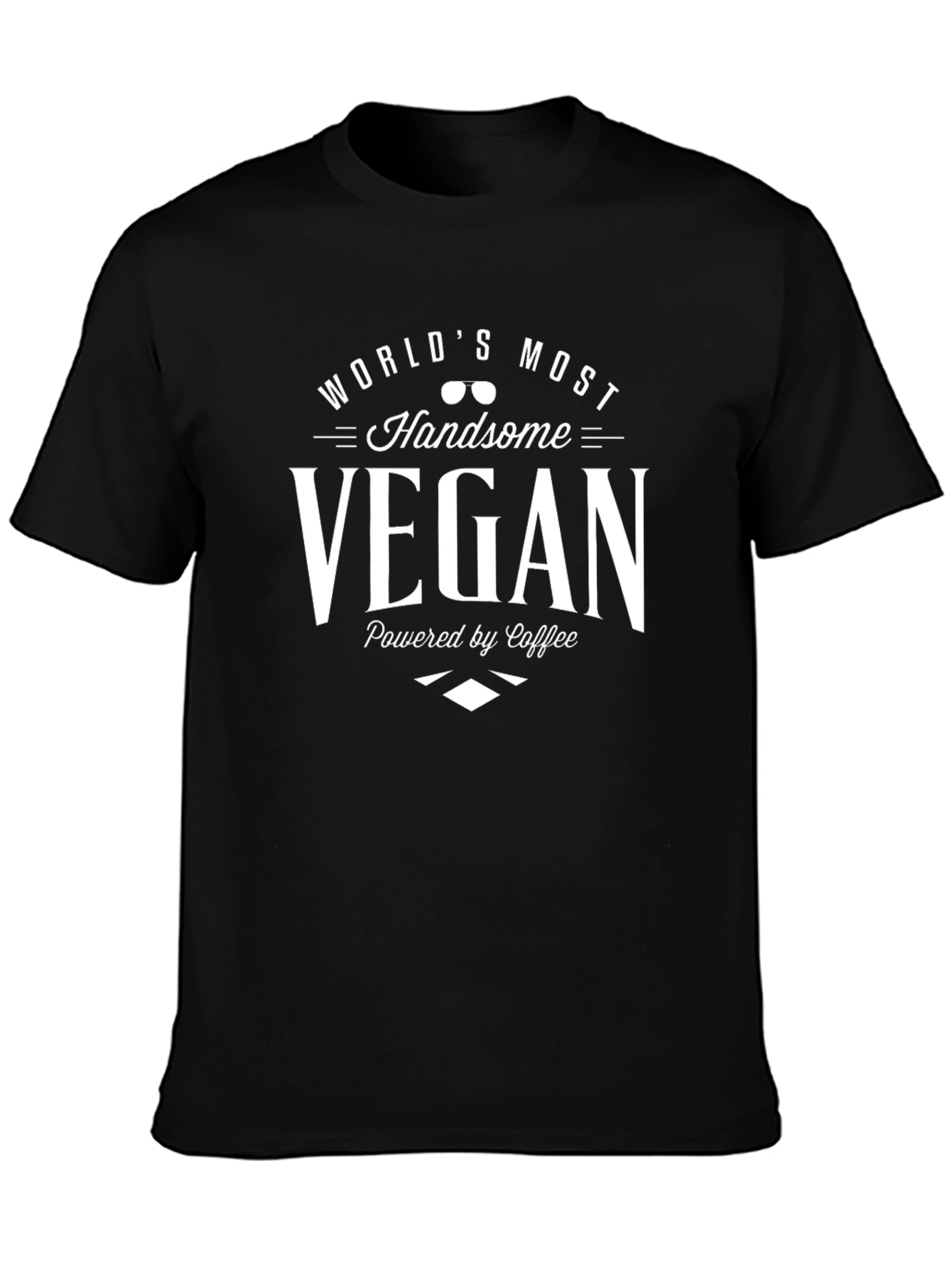 Worlds Most Handsome Vegan Black T-Shirt