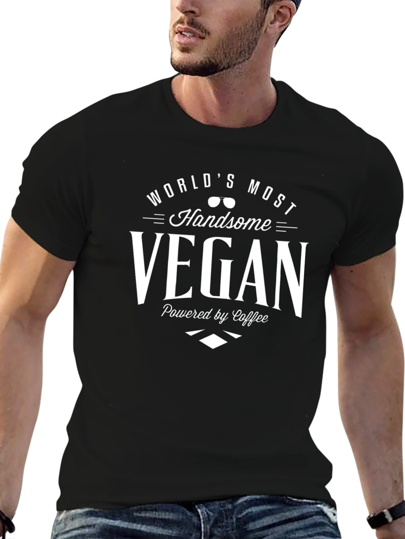 Worlds Most Handsome Vegan Black T-Shirt