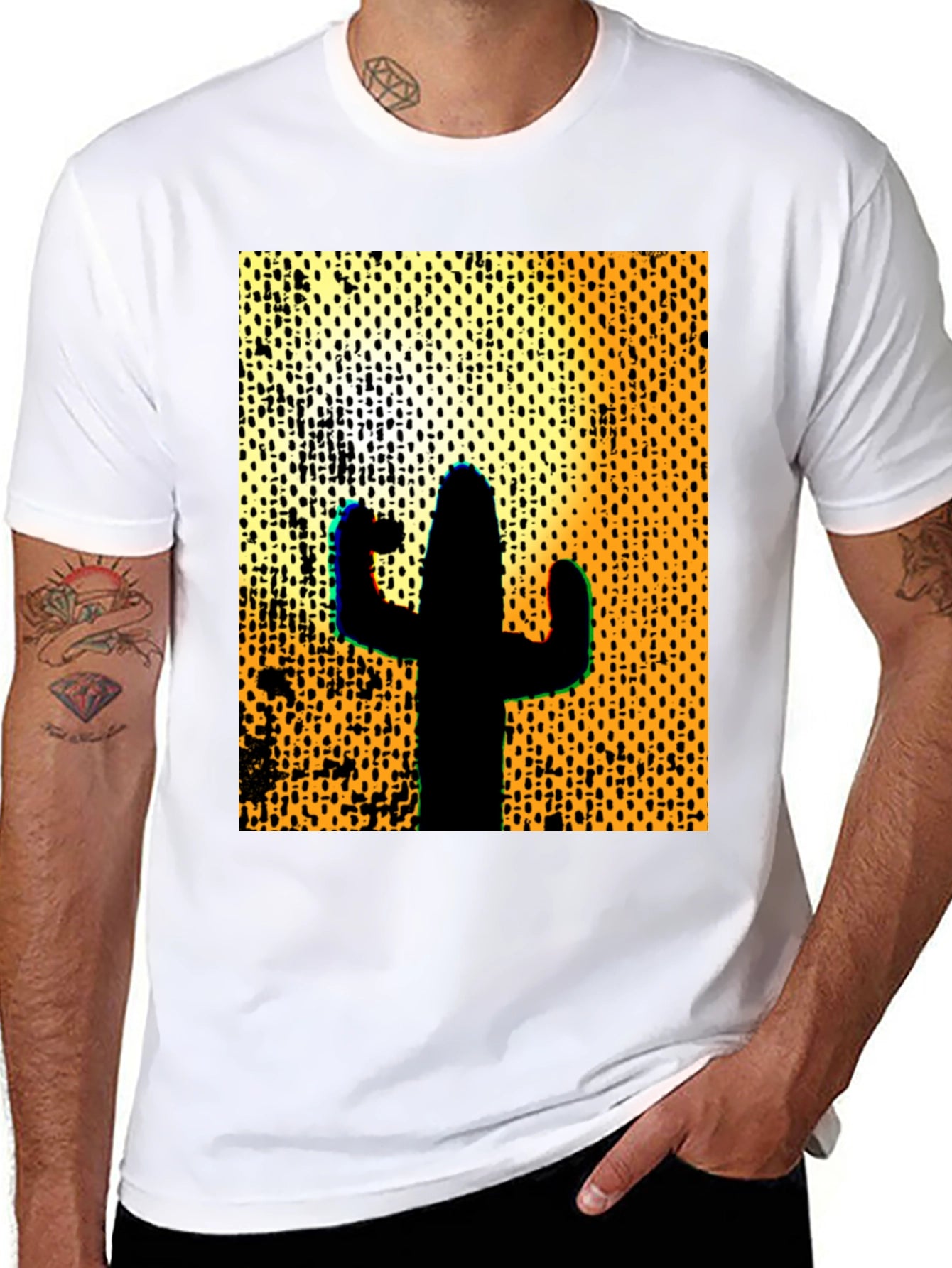 Cactus Silhouette Graphic Tee - Desert Style