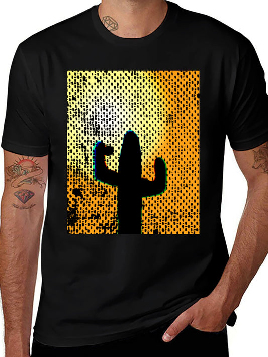 Cactus Silhouette Graphic Tee - Desert Style