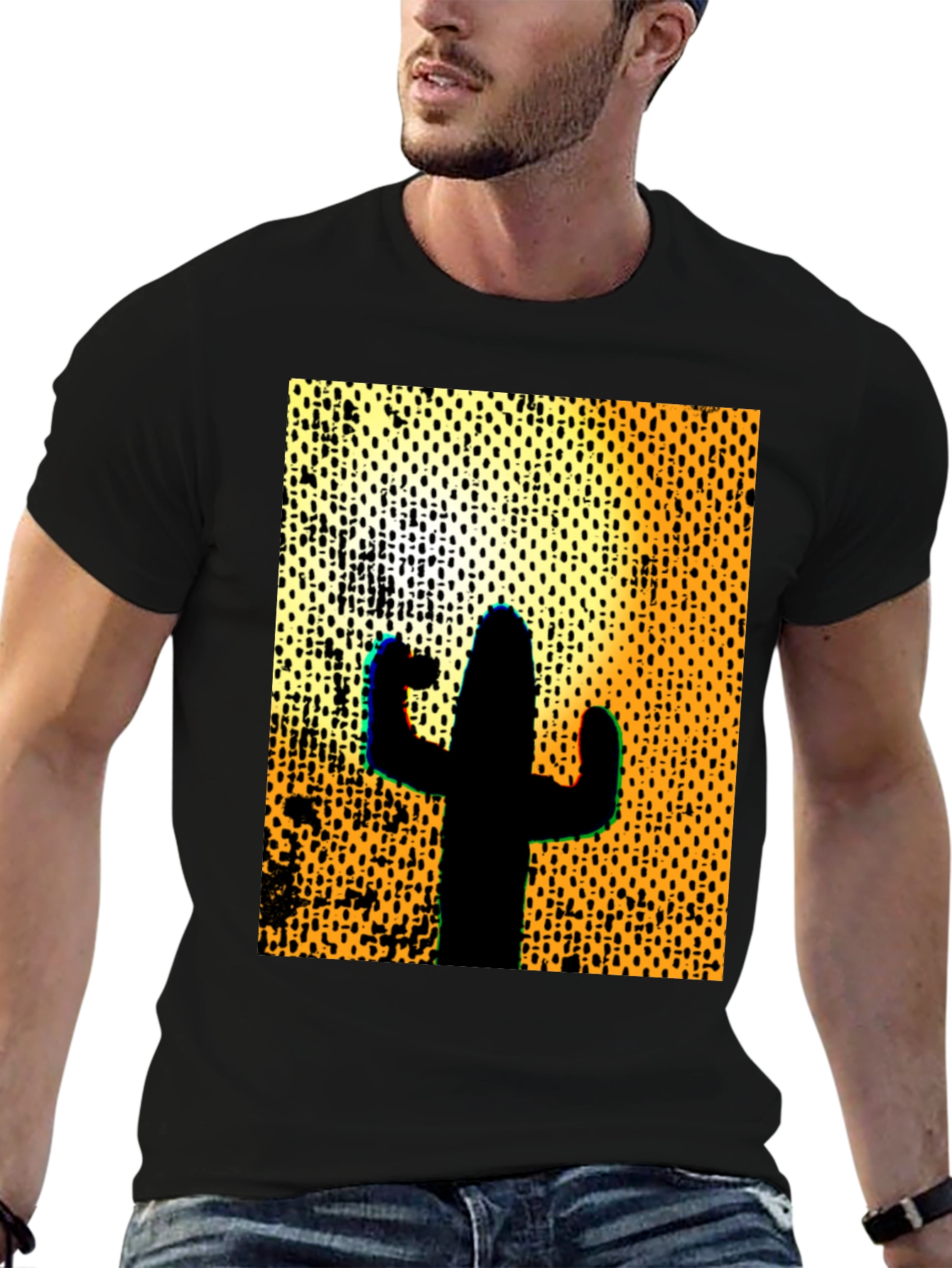 Cactus Silhouette Graphic Tee - Desert Style