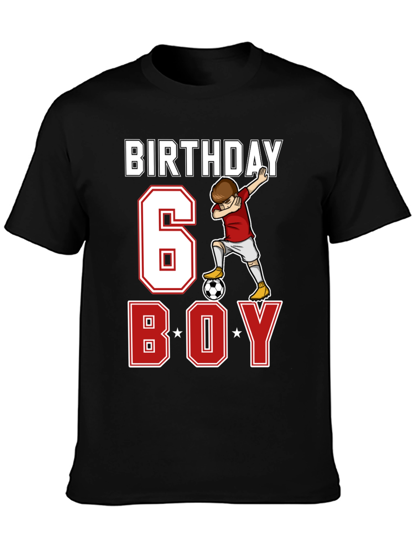 Birthday 6 Boy Soccer T-Shirt