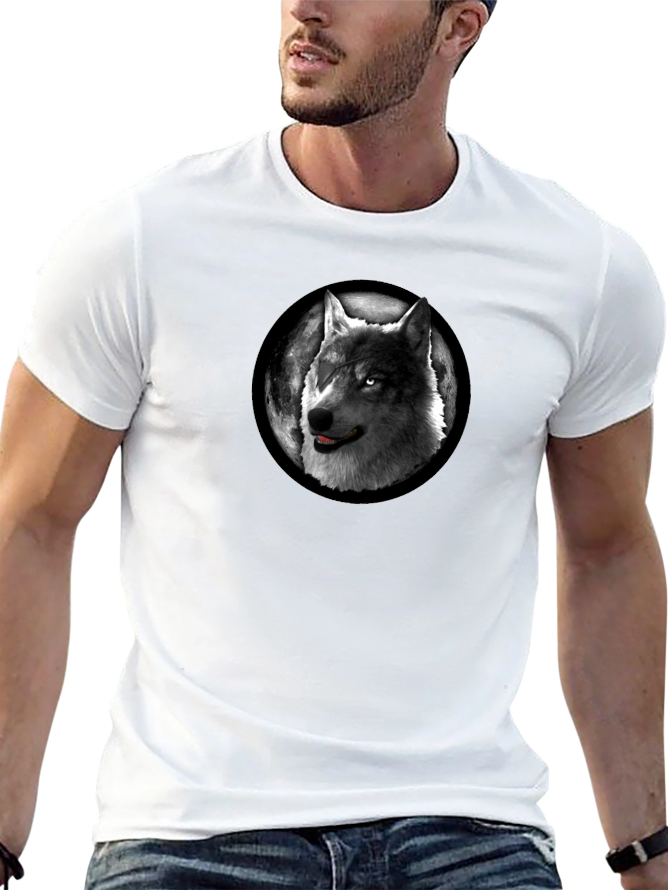 Wolf Moon T-Shirt - Stylish Graphic Tee