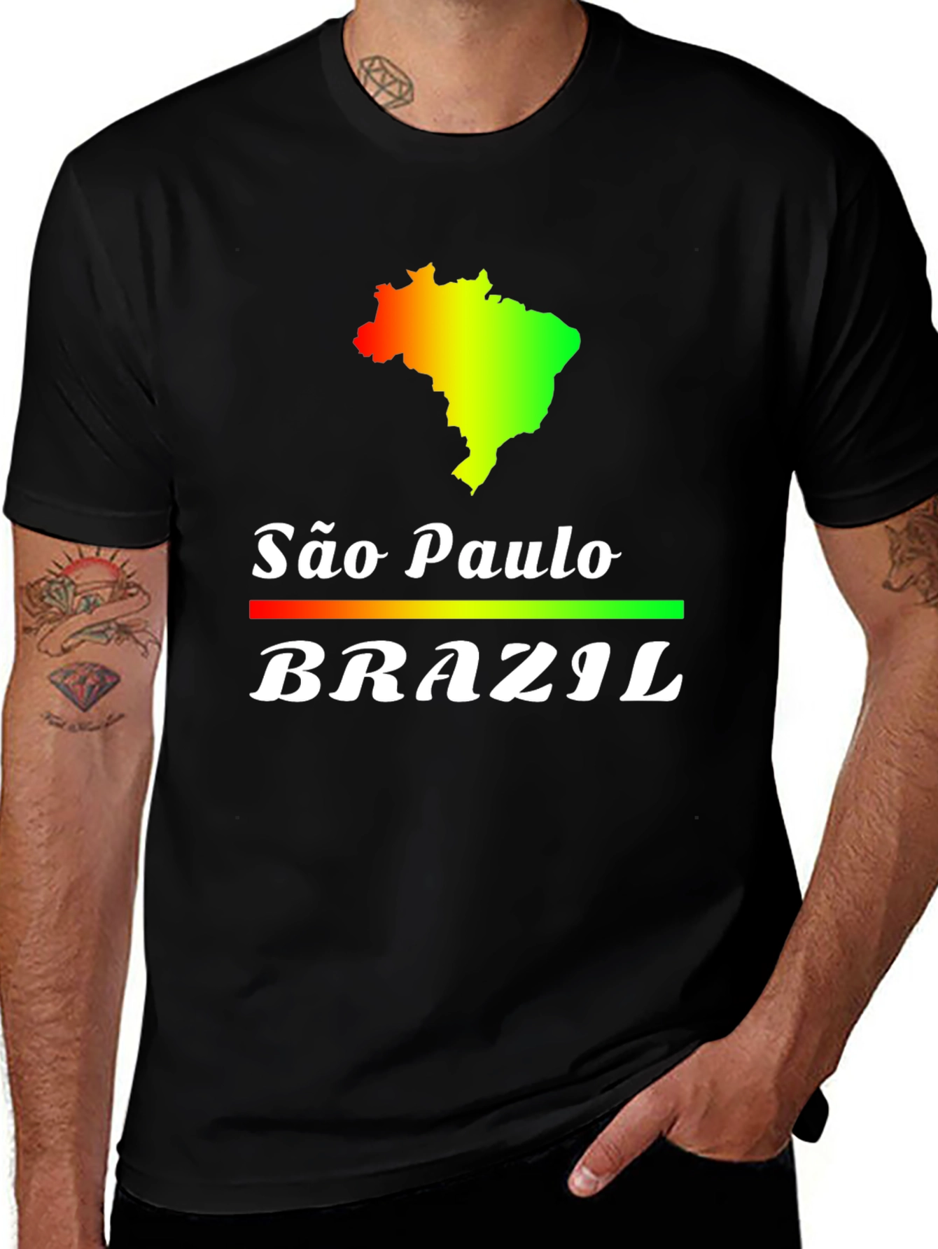 São Paulo Brazil T-Shirt - Black