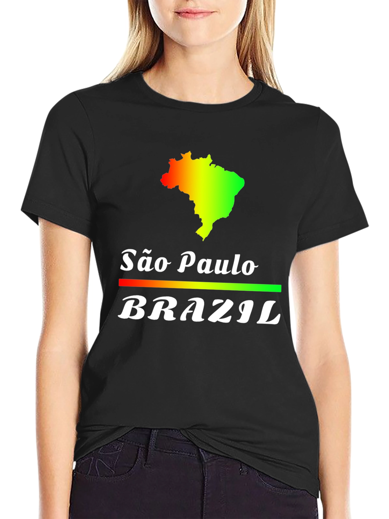 São Paulo Brazil T-Shirt - Black