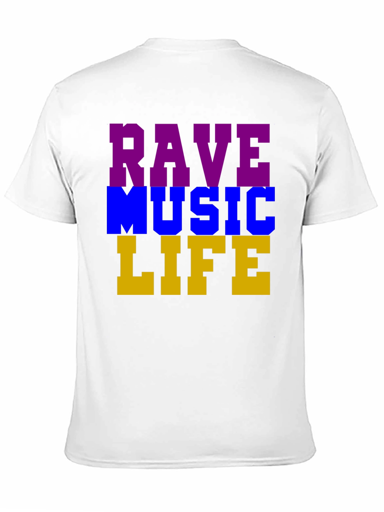 Rave Music Life Graphic T-Shirt - Black