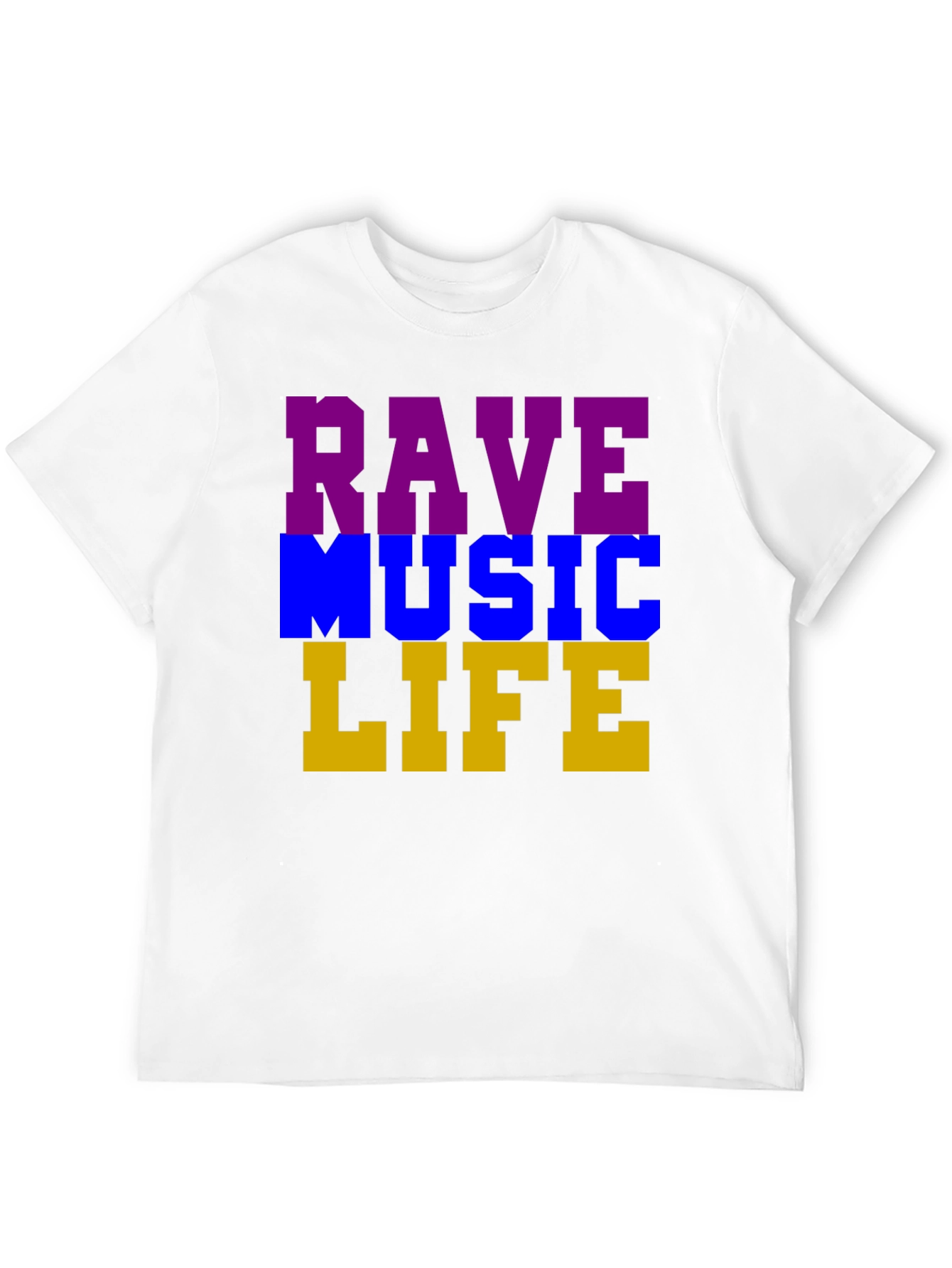 Rave Music Life Graphic T-Shirt - Black